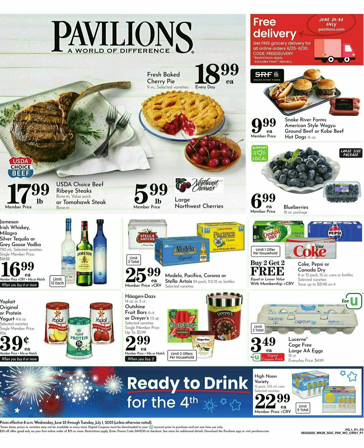 Pavilions Weekly Ad from June 25