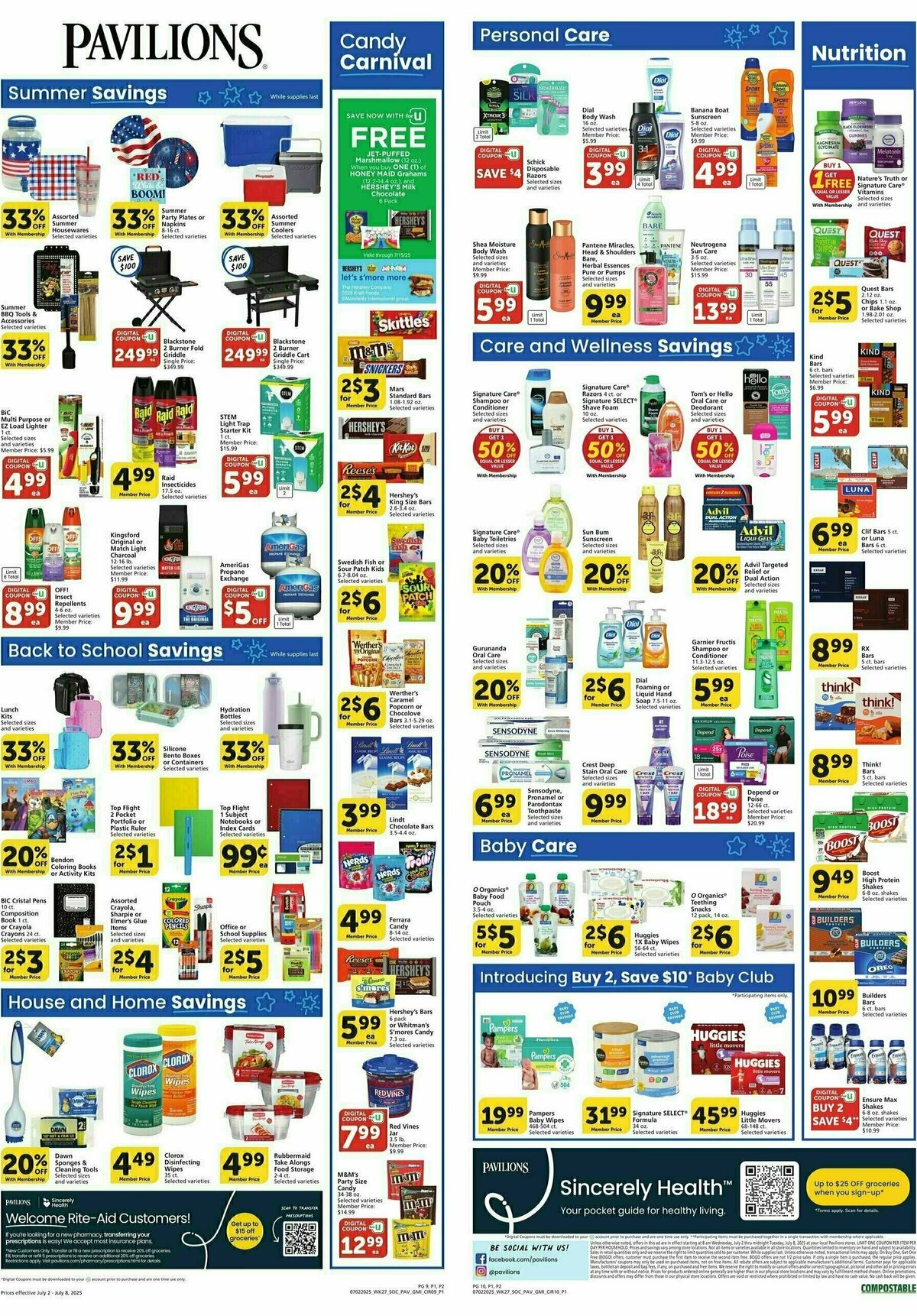 Pavilions Weekly Ad from July 2