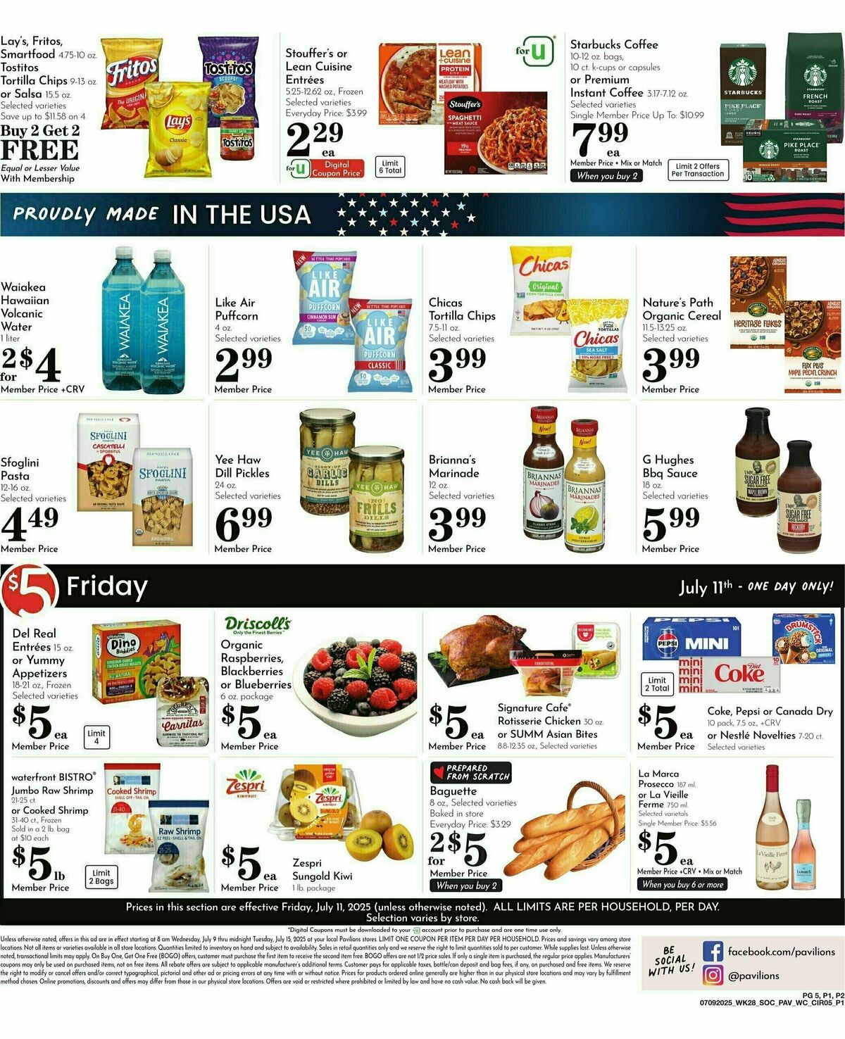 Pavilions Weekly Ad from July 9