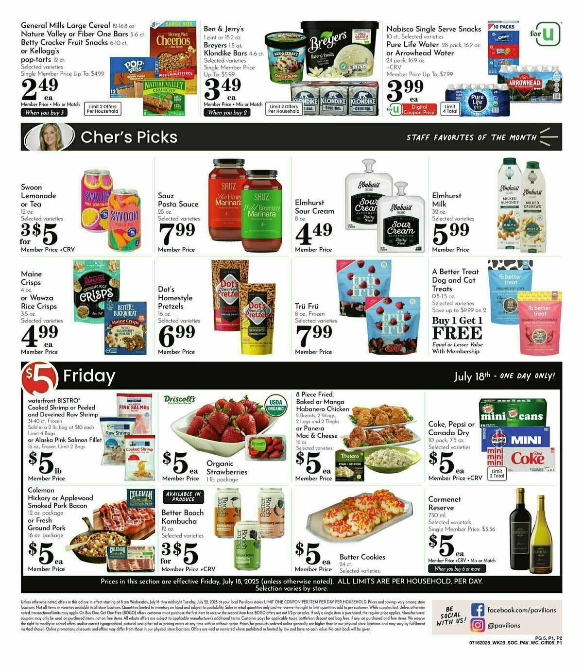 Pavilions Weekly Ad from July 16