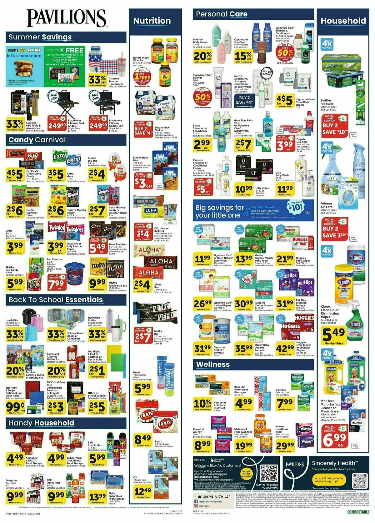 Pavilions Weekly Ad from July 16