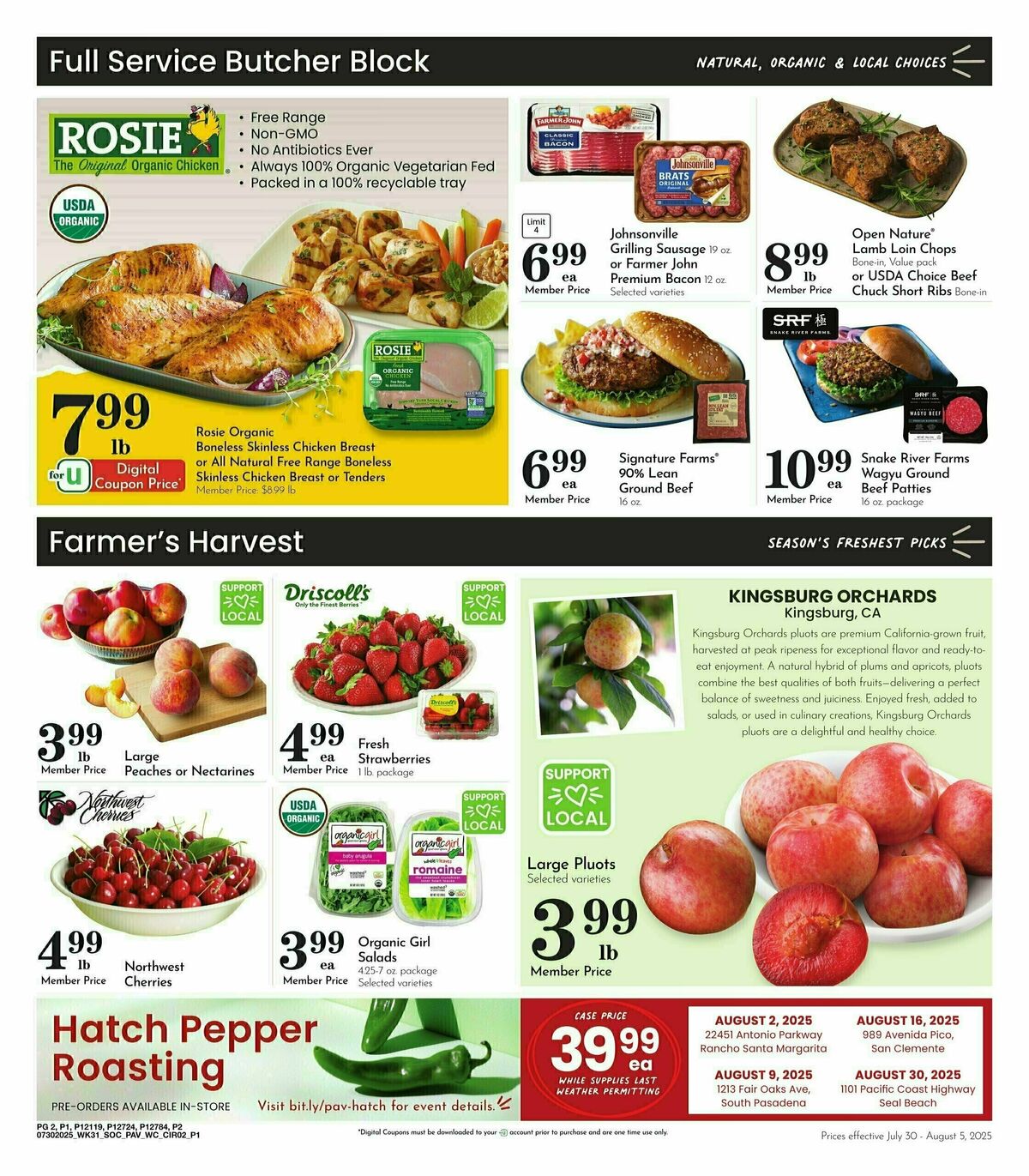 Pavilions Weekly Ad from July 30