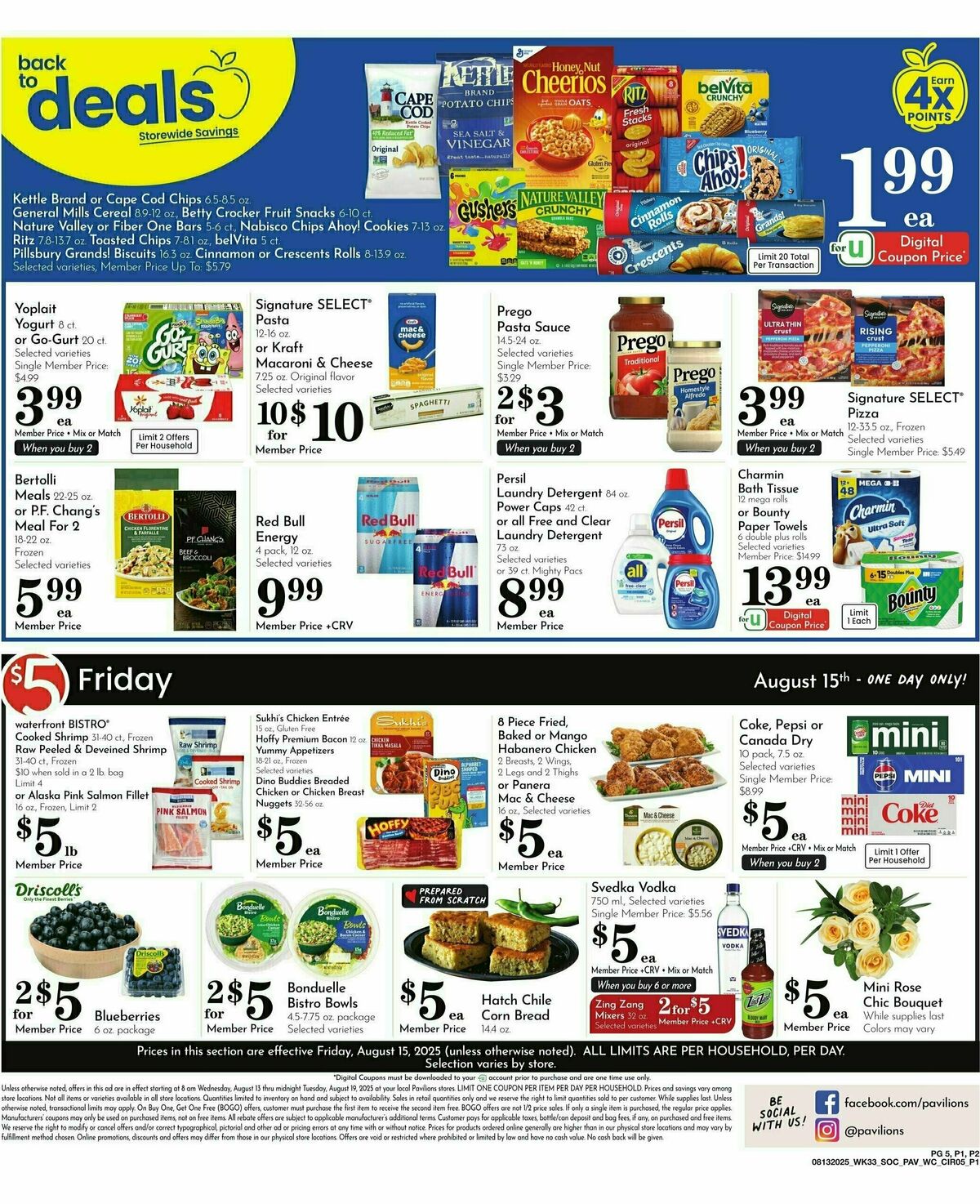 Pavilions Weekly Ad from August 13