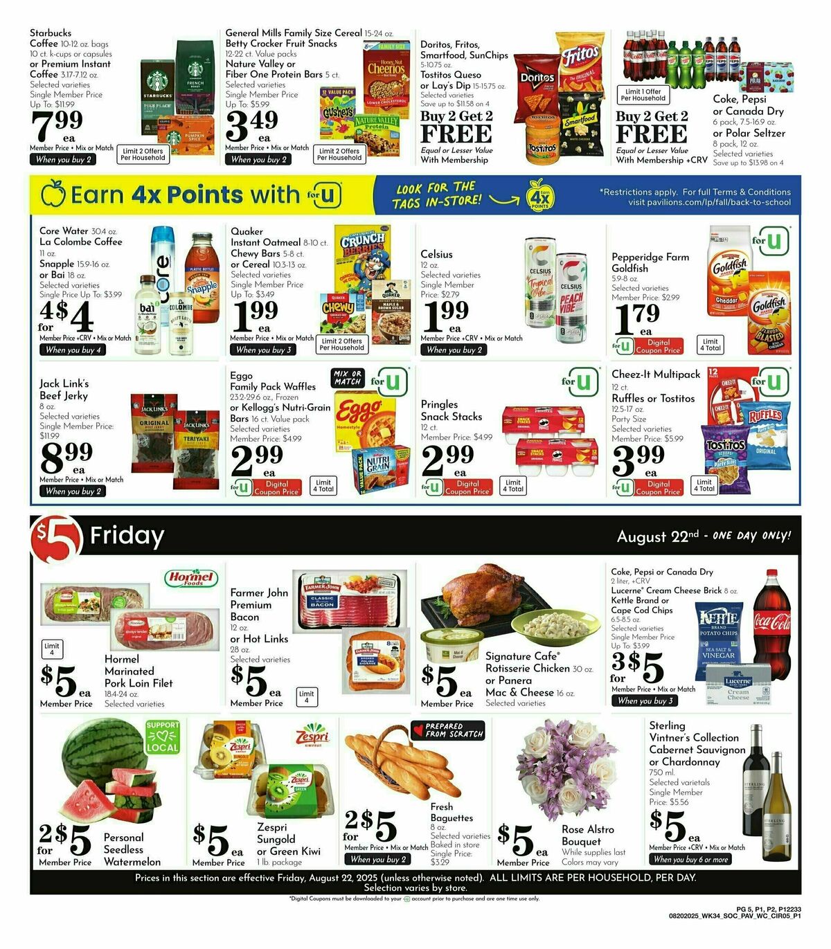 Pavilions Weekly Ad from August 20