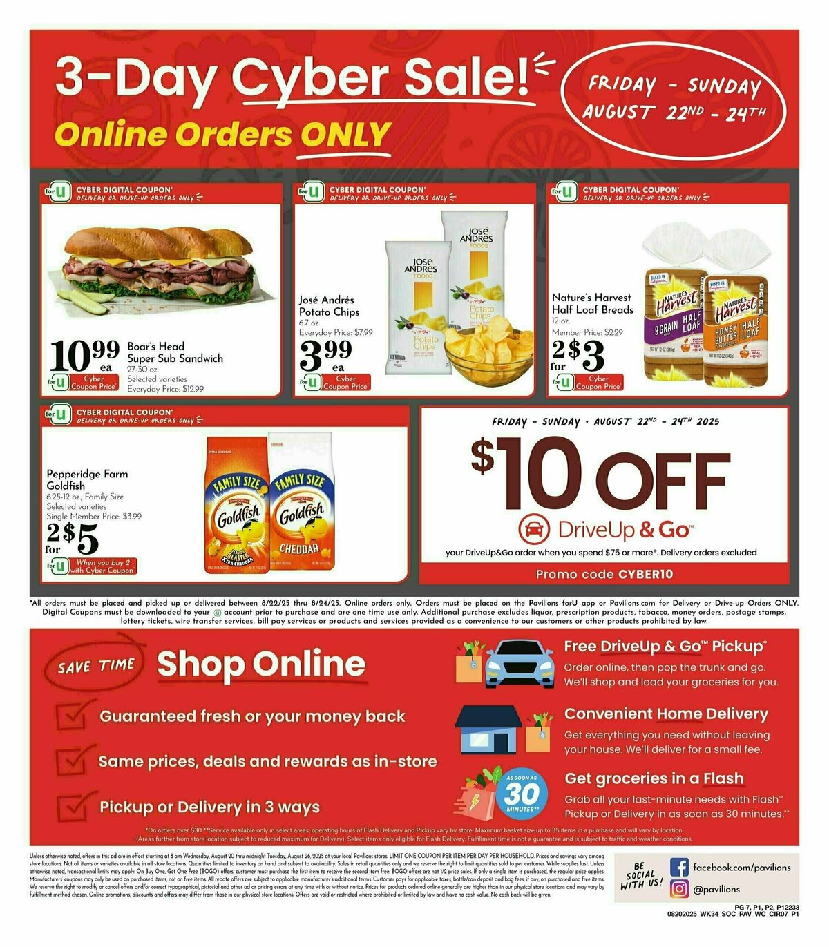 Pavilions Weekly Ad from August 20