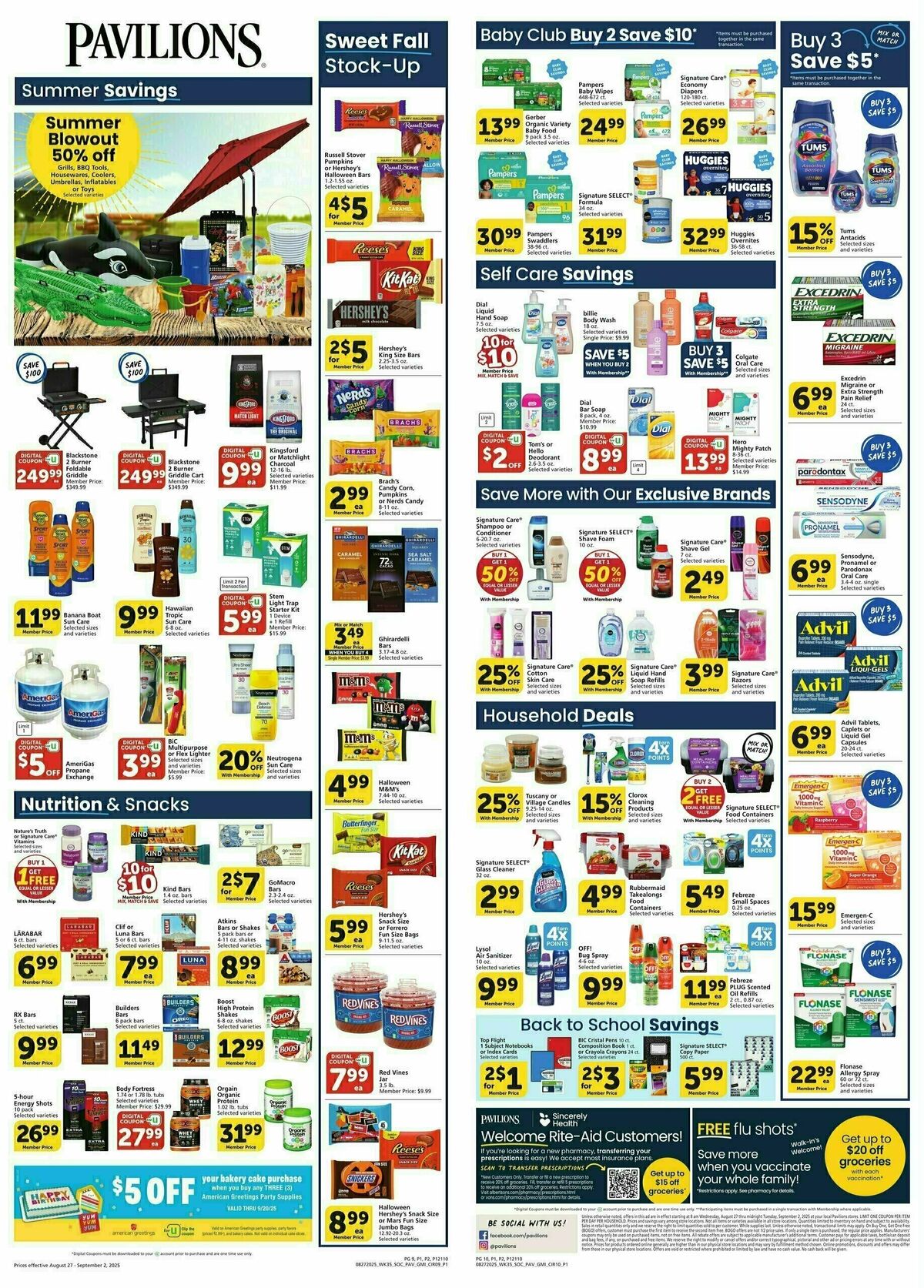 Pavilions Weekly Ad from August 27