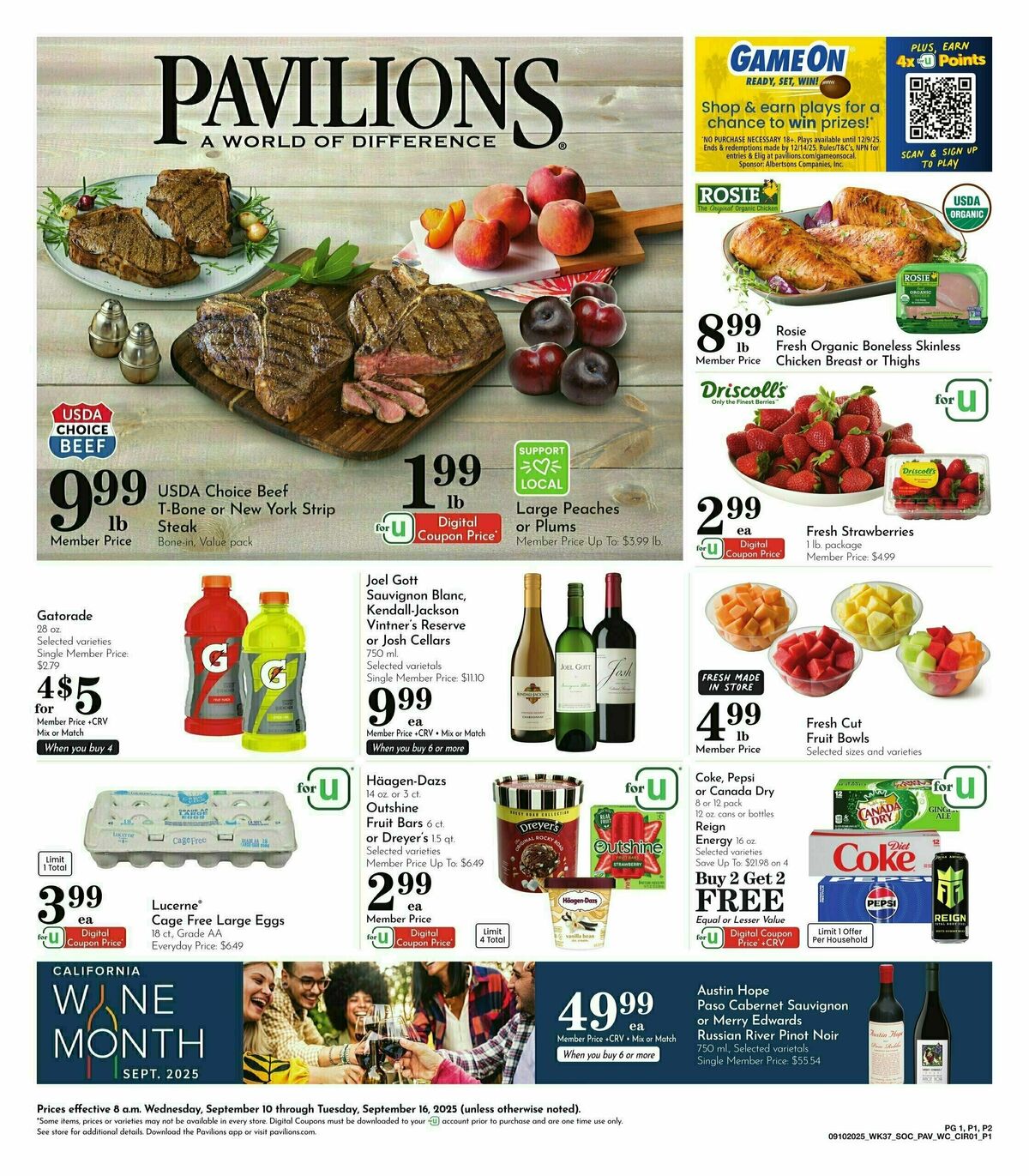Pavilions Weekly Ad from September 10