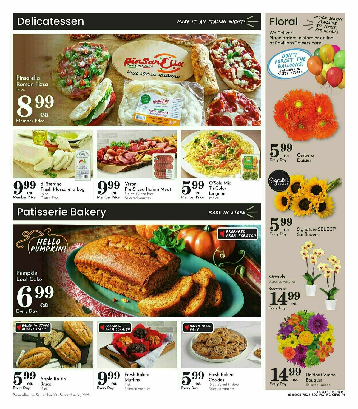 Pavilions Weekly Ad from September 10