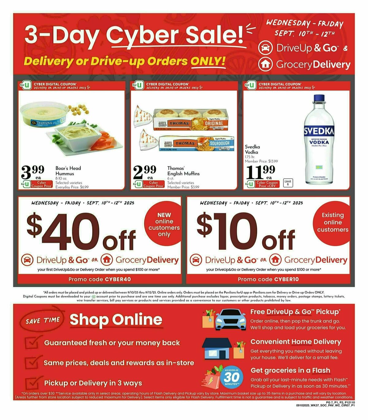 Pavilions Weekly Ad from September 10