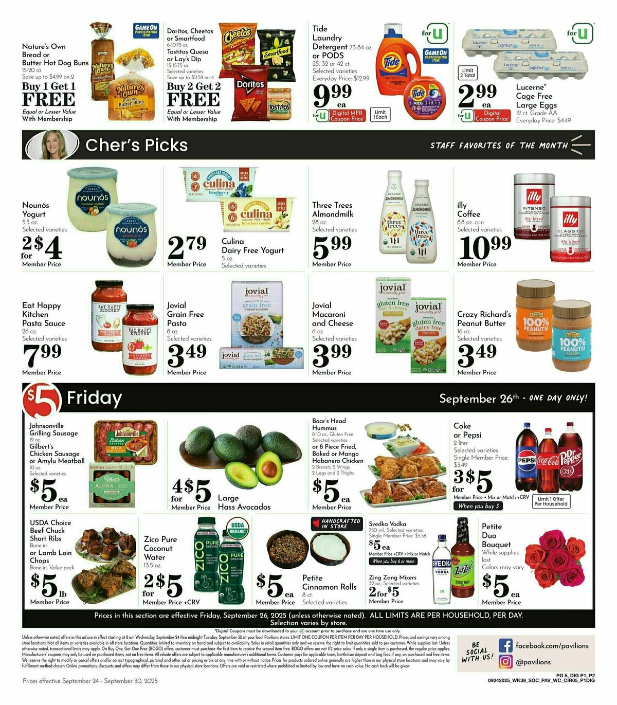 Pavilions Weekly Ad from September 24
