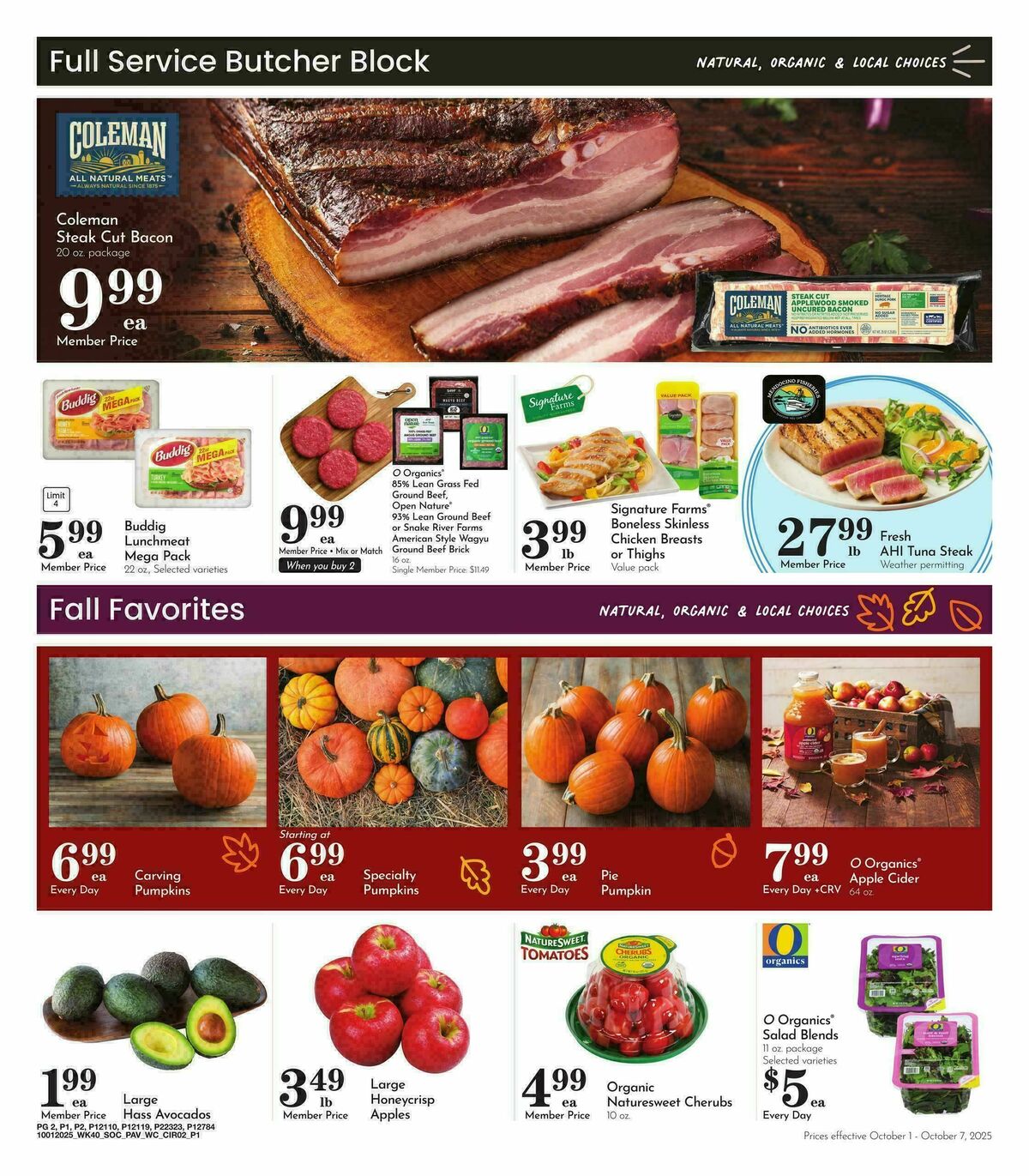 Pavilions Weekly Ad from October 1