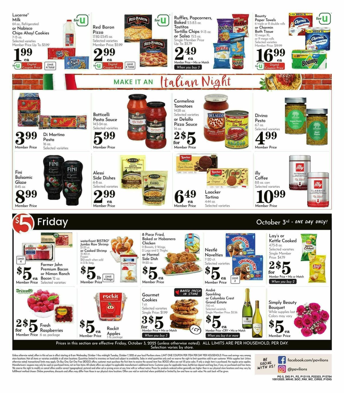 Pavilions Weekly Ad from October 1