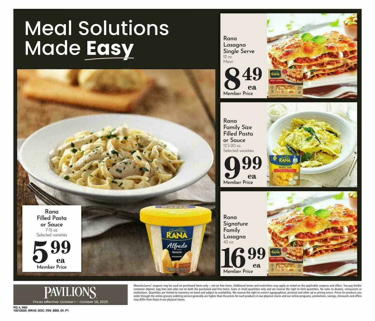 Pavilions Big Book of Savings Weekly Ad from October 1