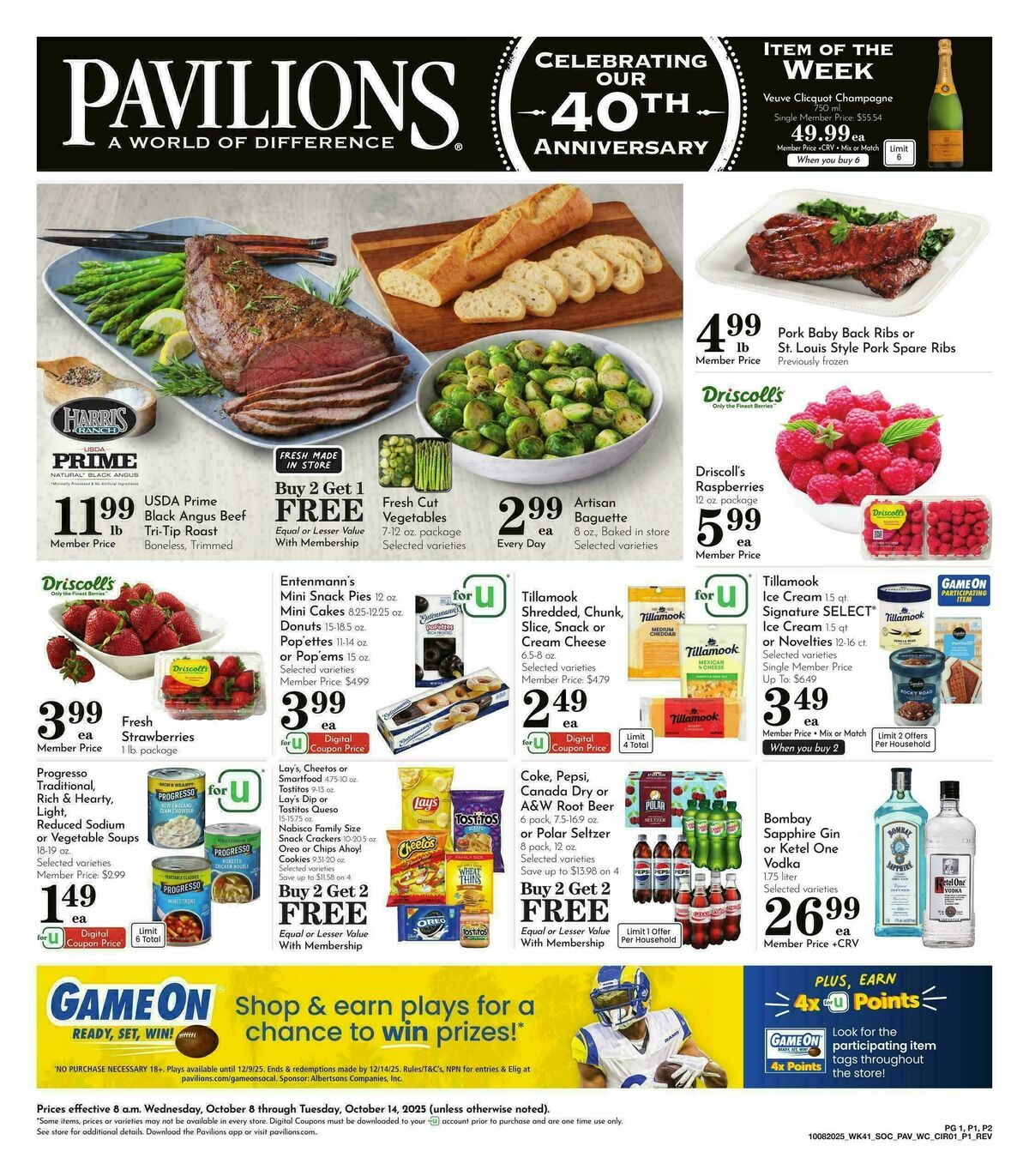 Pavilions Weekly Ad from October 8
