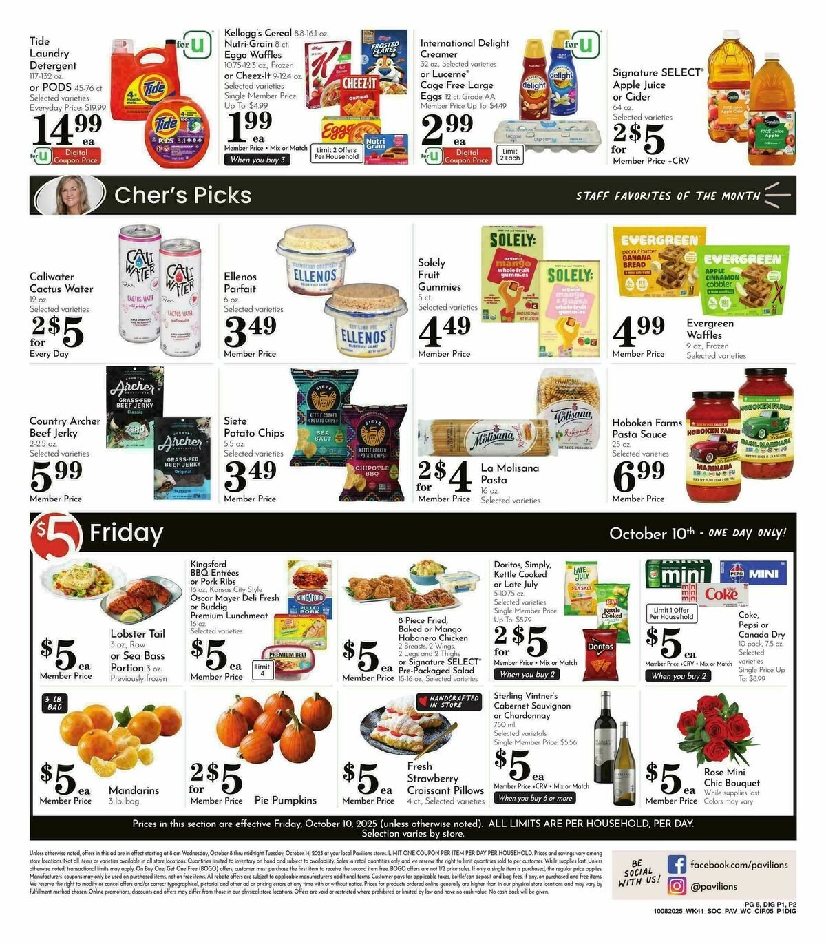 Pavilions Weekly Ad from October 8