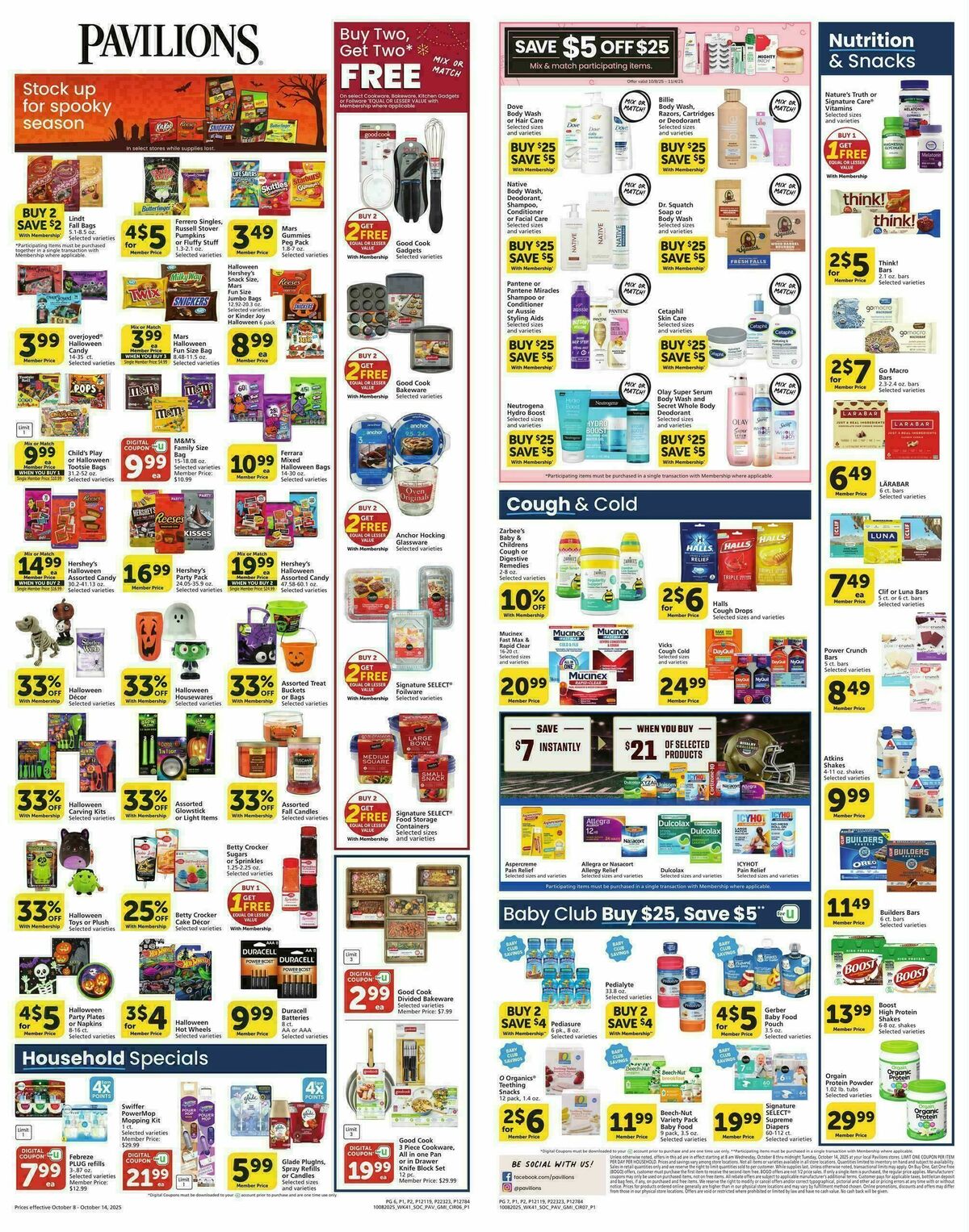 Pavilions Weekly Ad from October 8