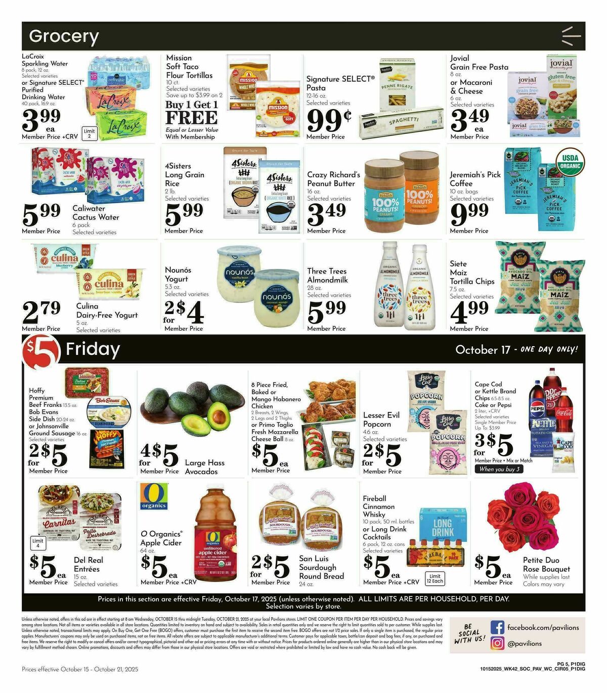 Pavilions Weekly Ad from October 15
