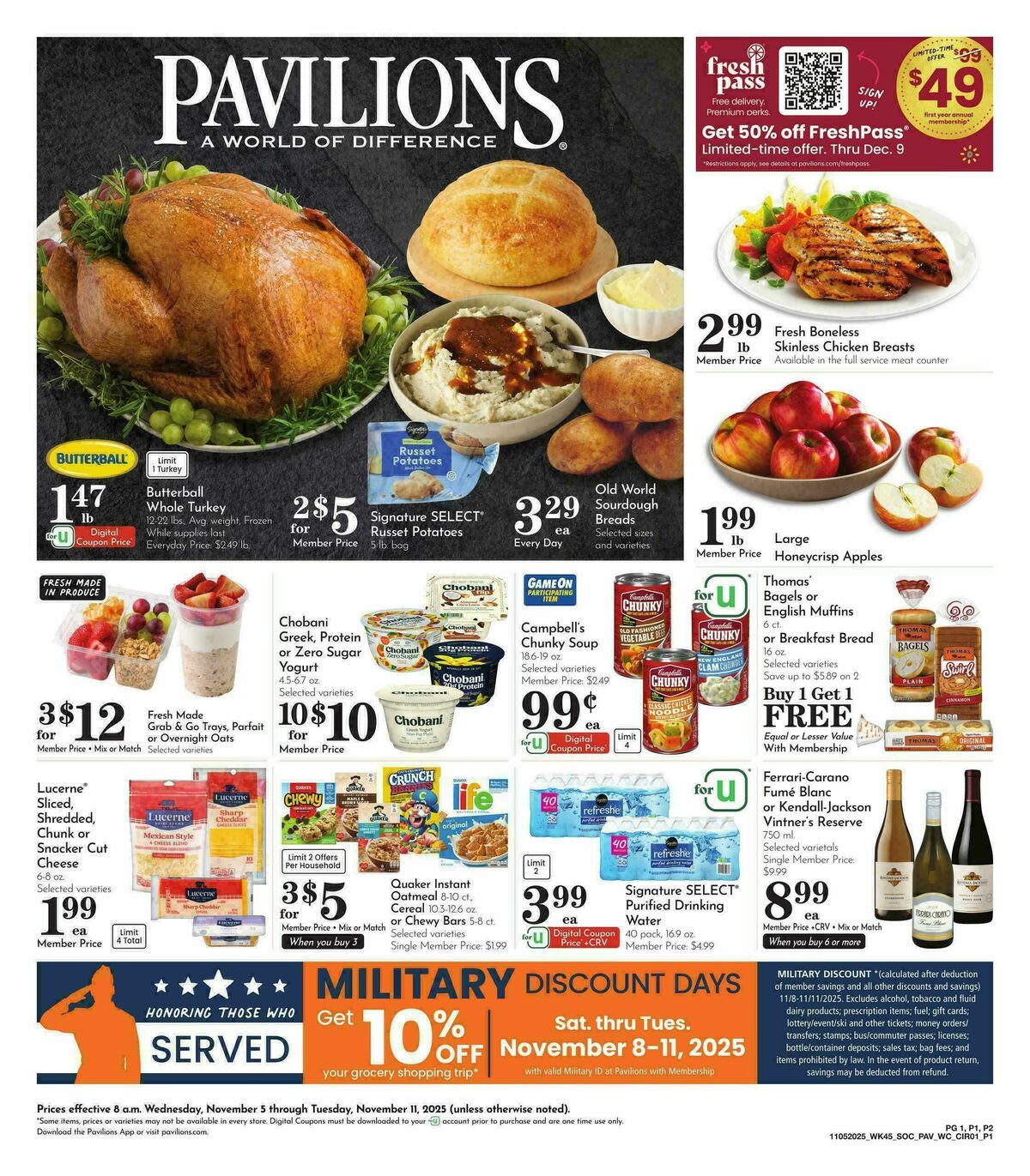 Pavilions Weekly Ad from November 5