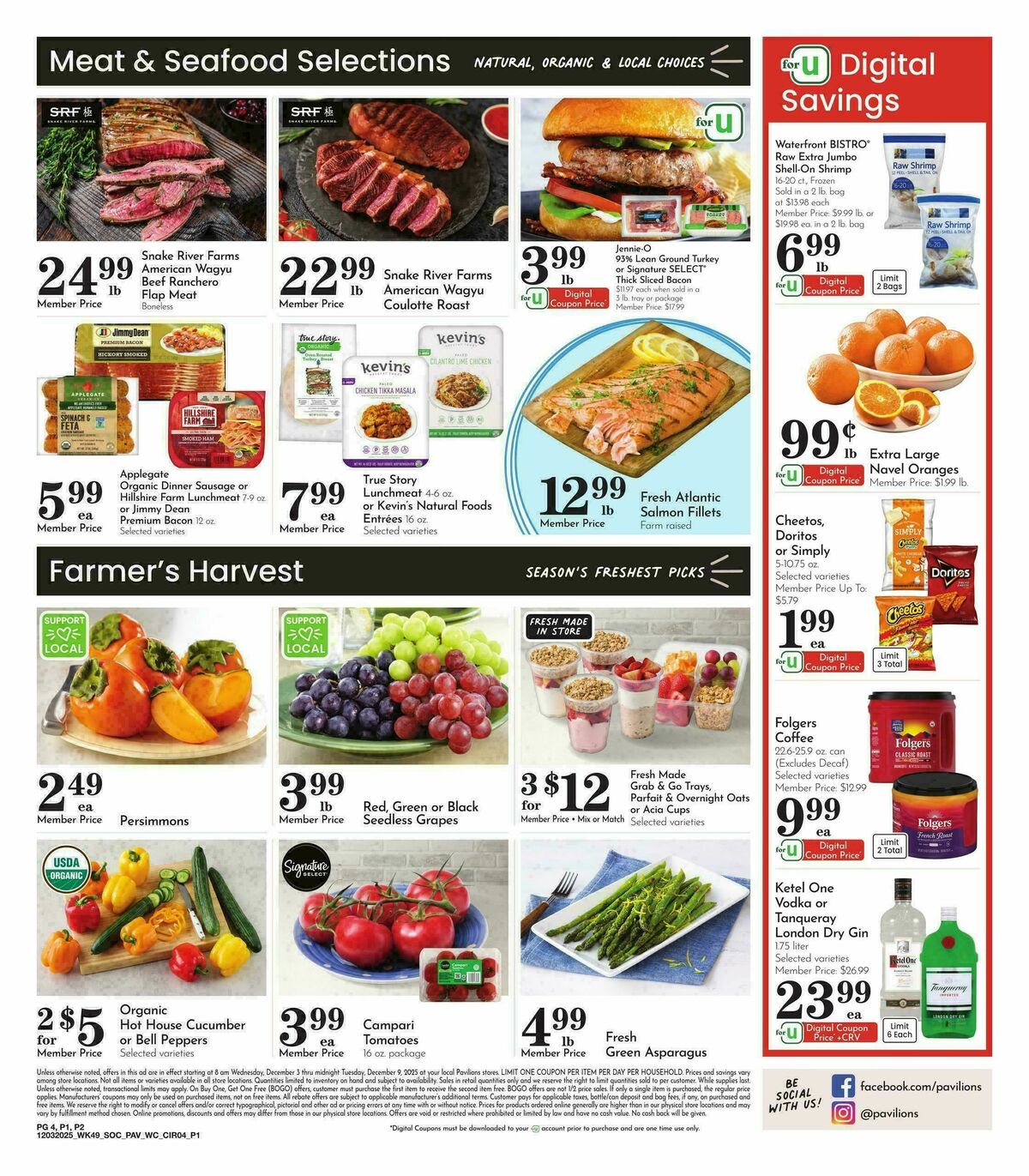 Pavilions Weekly Ad from December 3