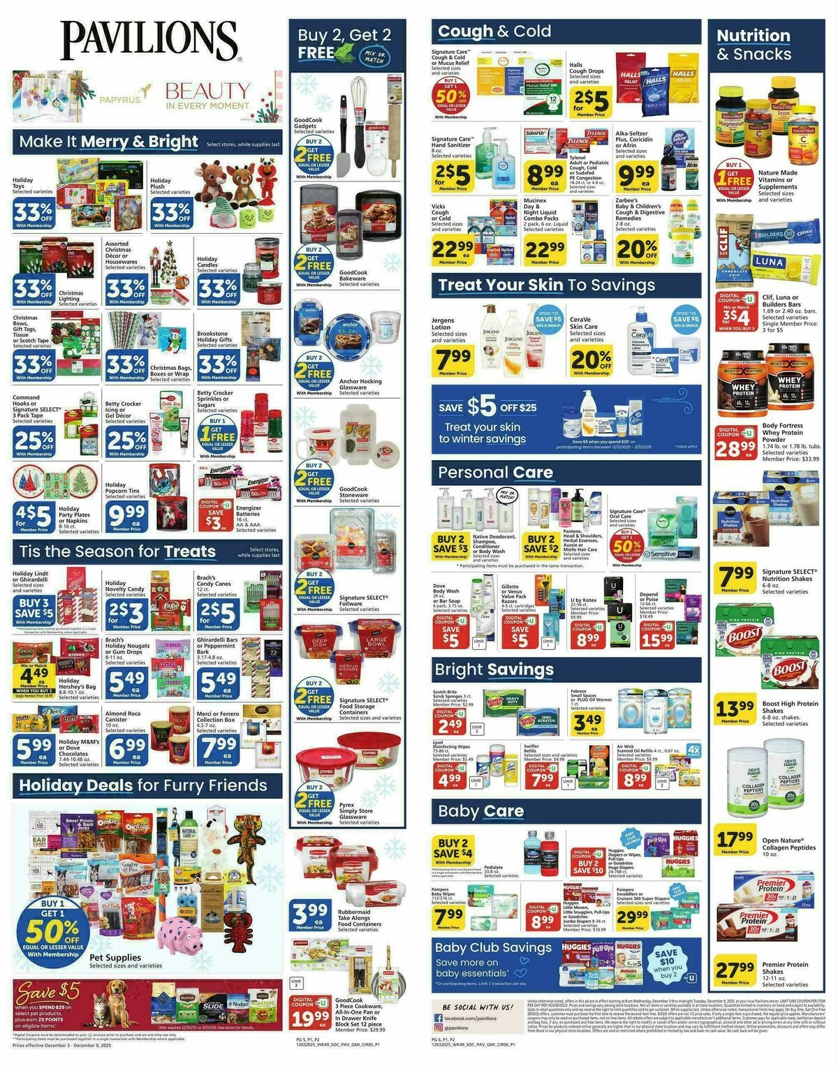 Pavilions Weekly Ad from December 3