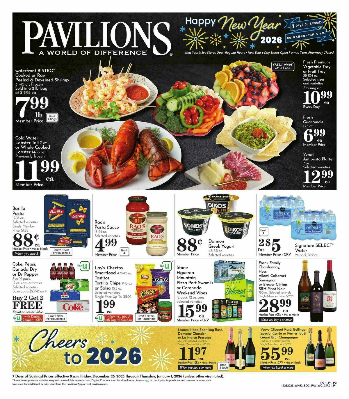 Pavilions Weekly Ad from December 26