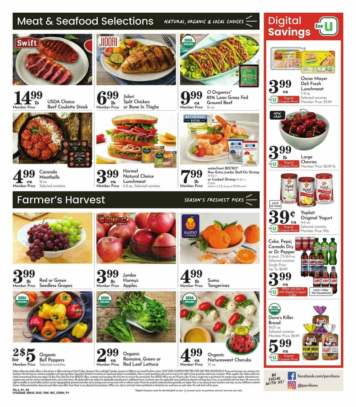 Pavilions Weekly Ad from January 2