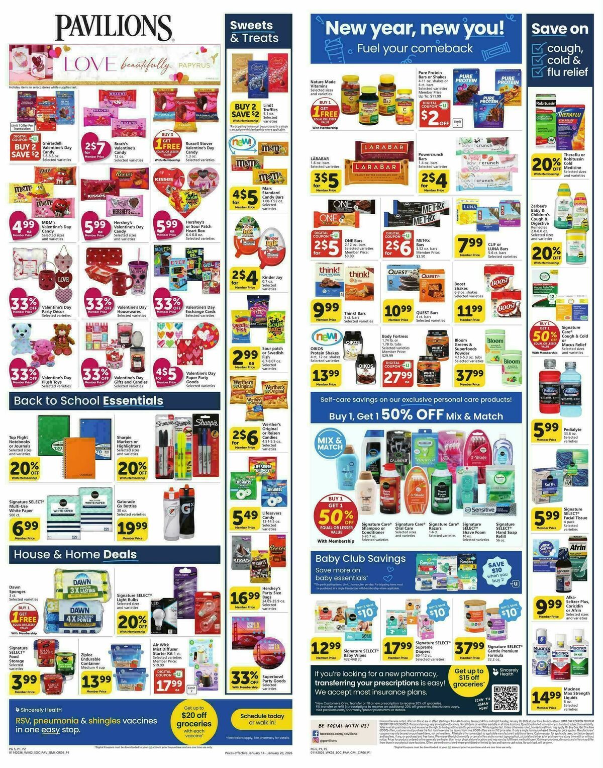 Pavilions Weekly Ad from January 14