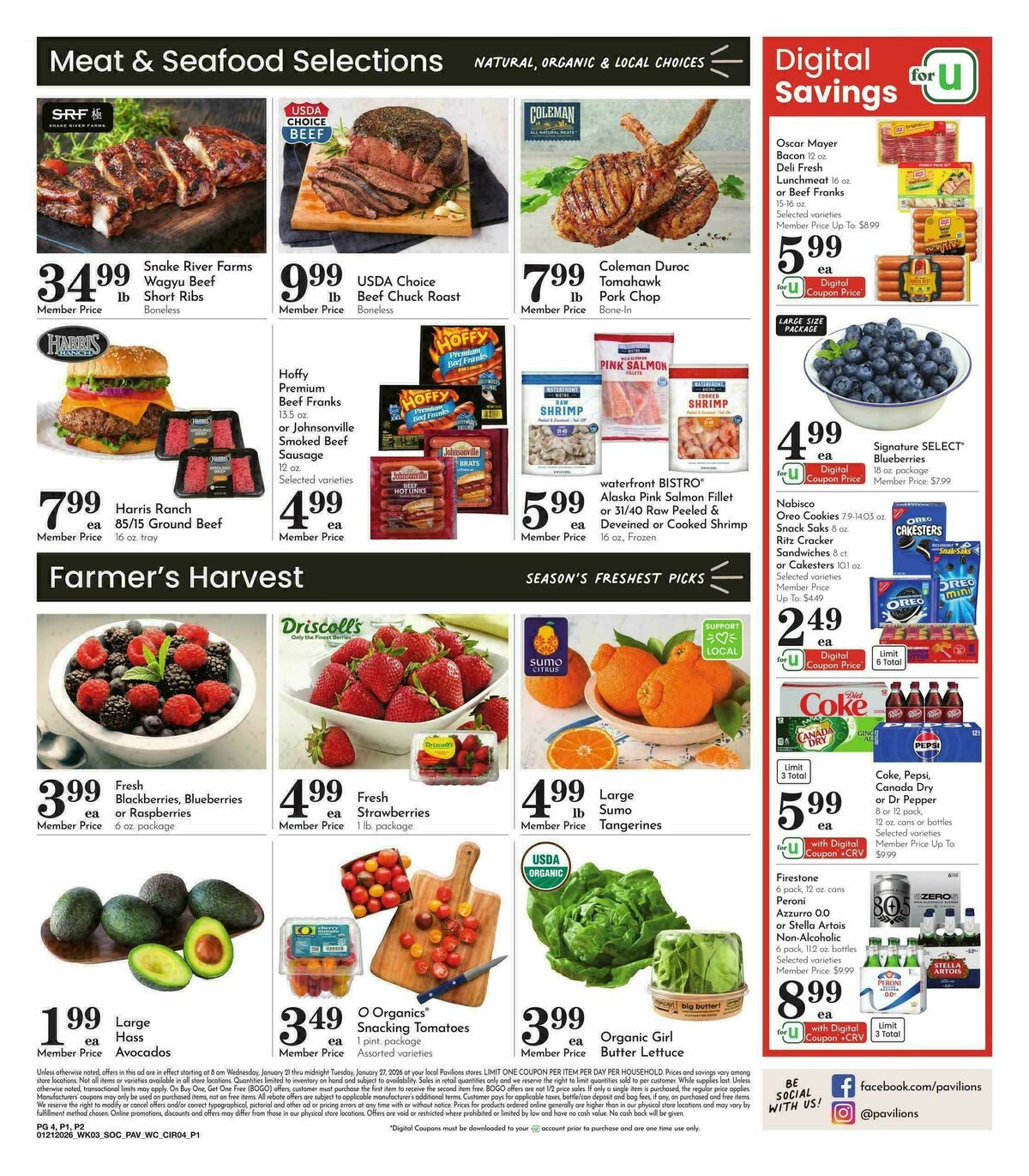 Pavilions Weekly Ad from January 21