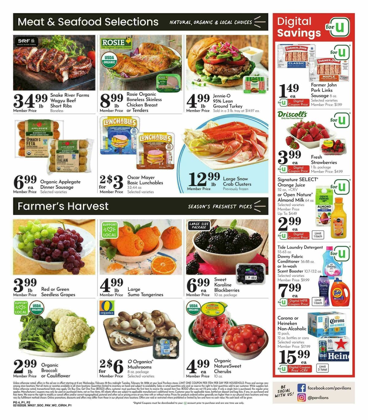 Pavilions Weekly Ad from February 18