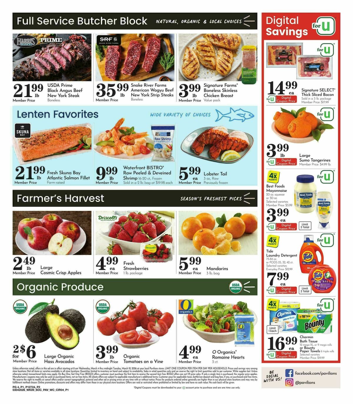 Pavilions Weekly Ad from March 4