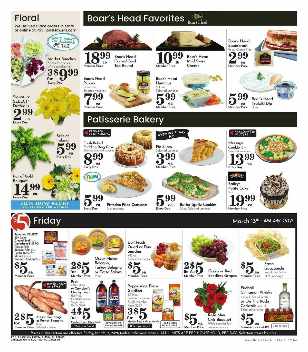 Pavilions Weekly Ad from March 11