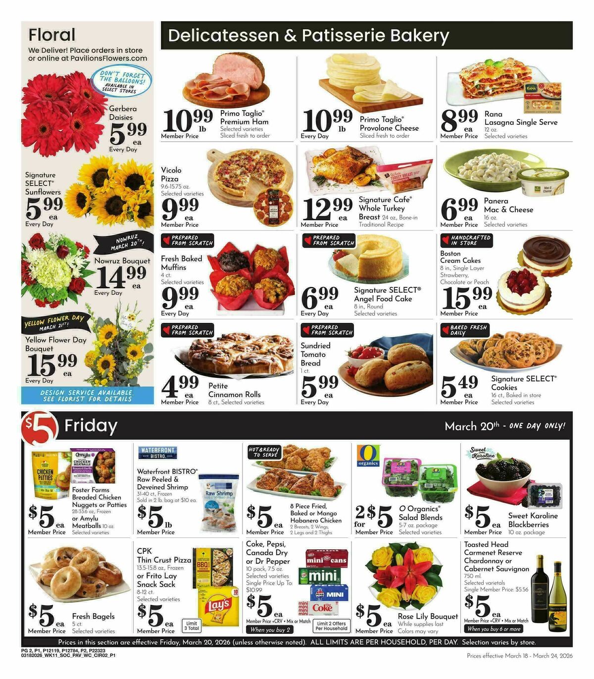 Pavilions Weekly Ad from March 18