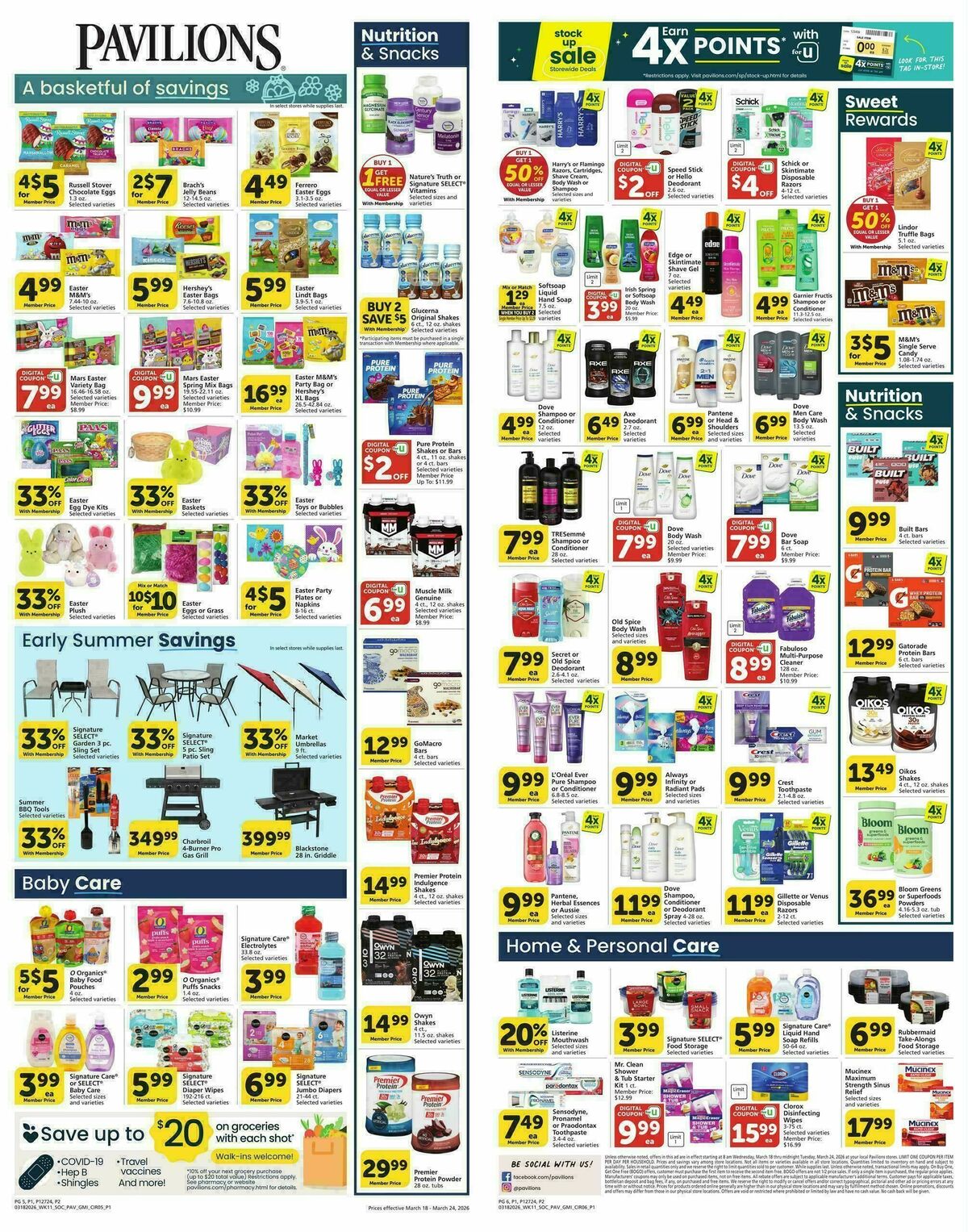 Pavilions Weekly Ad from March 18