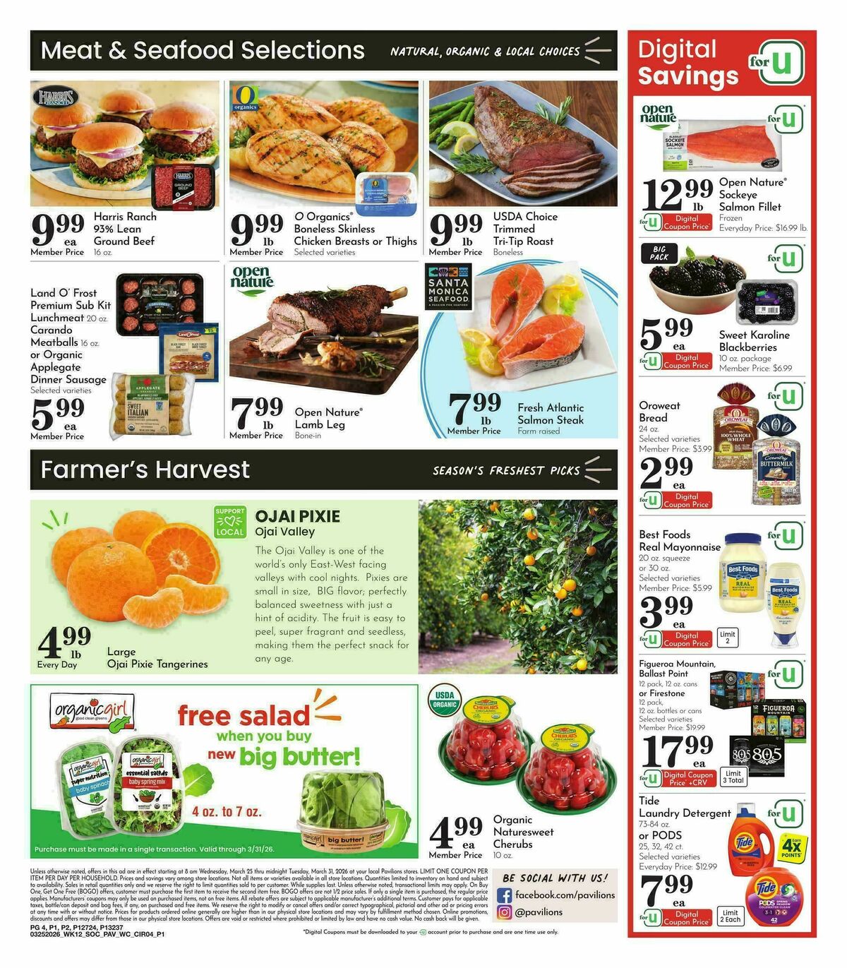 Pavilions Weekly Ad from March 25