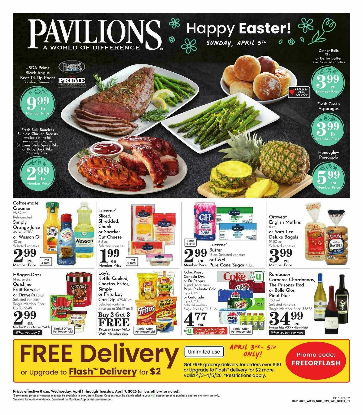 Pavilions Weekly Ad from April 1