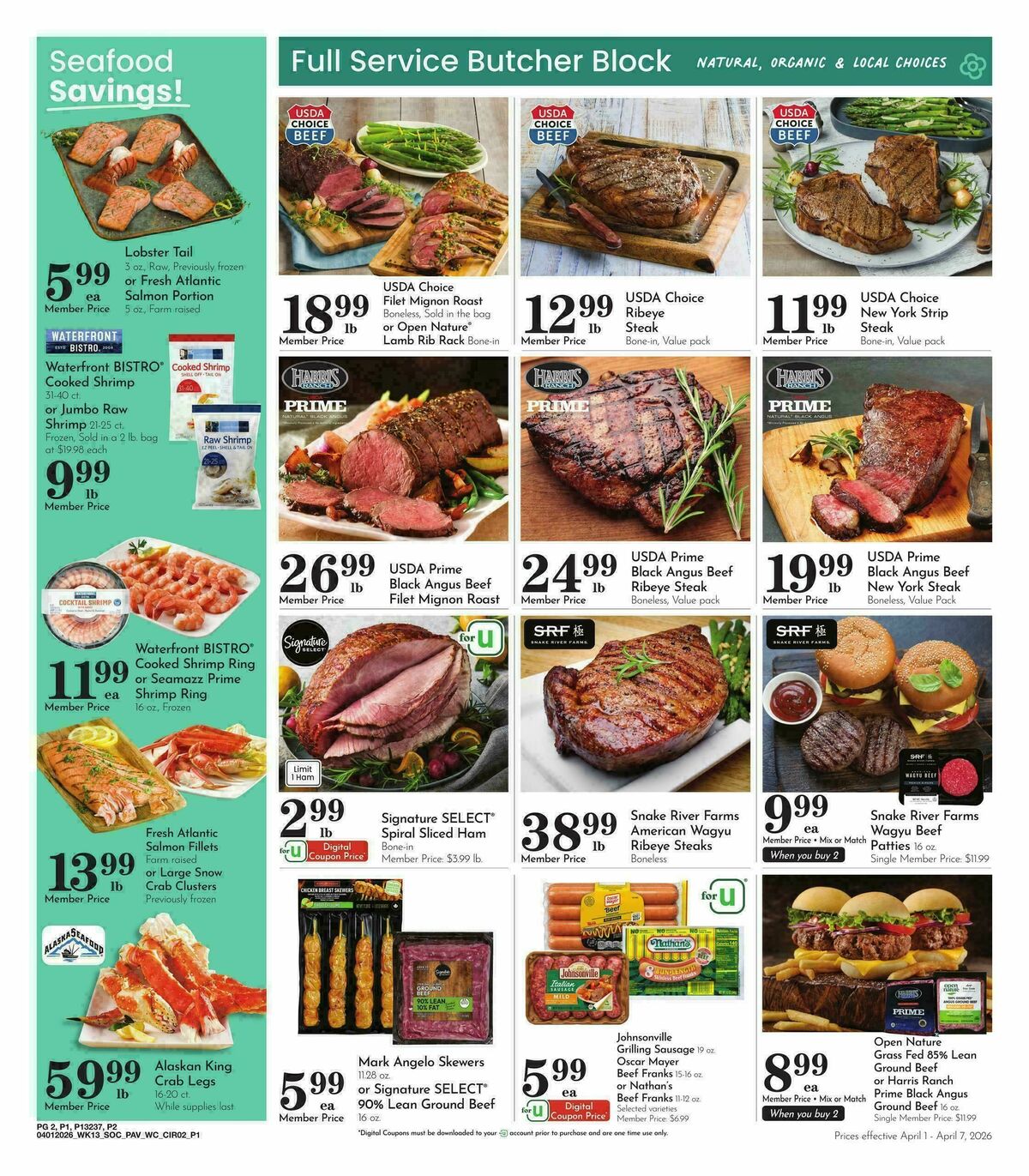 Pavilions Weekly Ad from April 1
