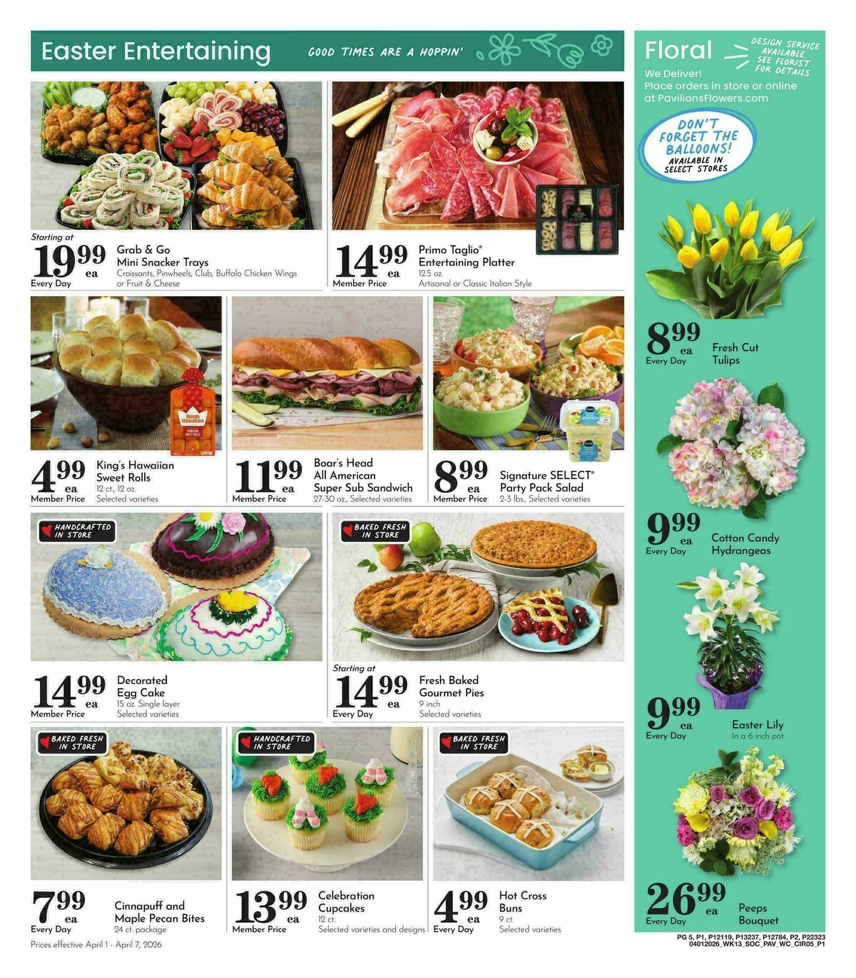 Pavilions Weekly Ad from April 1