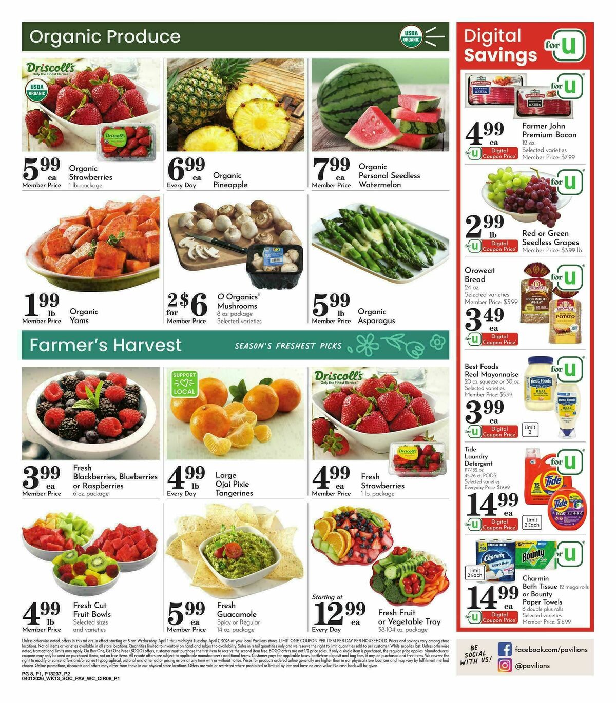 Pavilions Weekly Ad from April 1