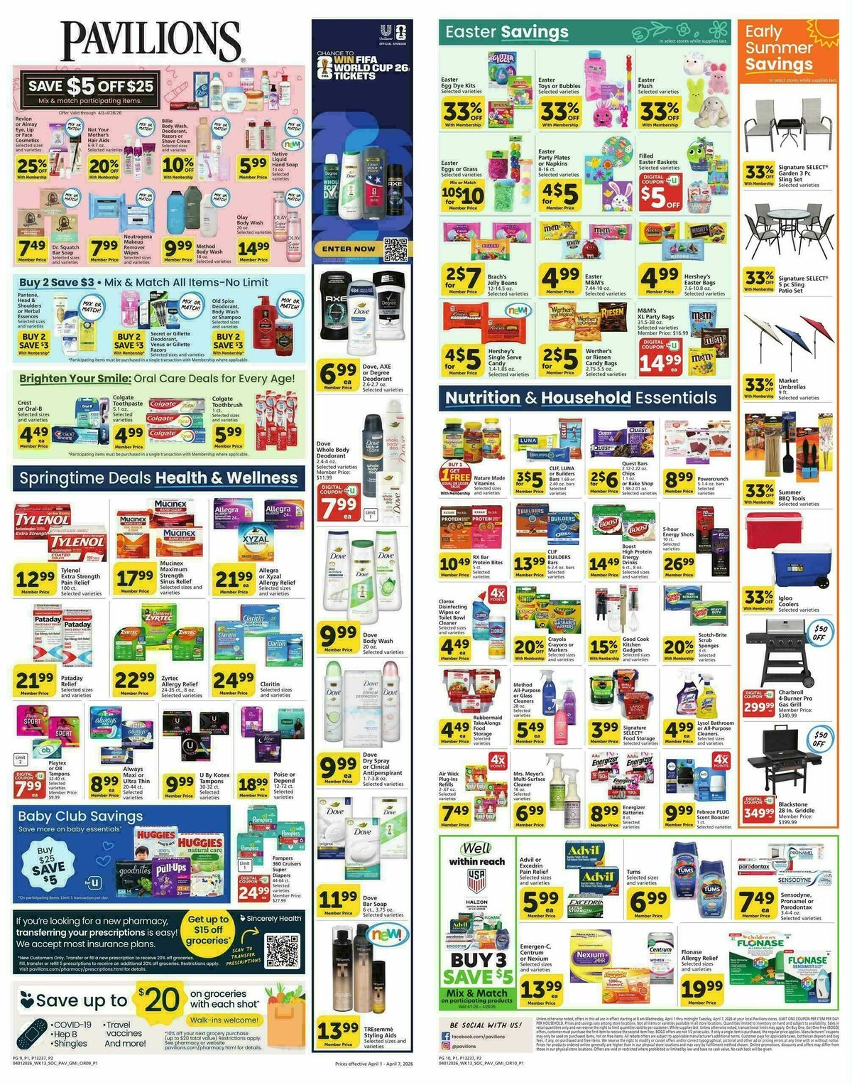 Pavilions Weekly Ad from April 1