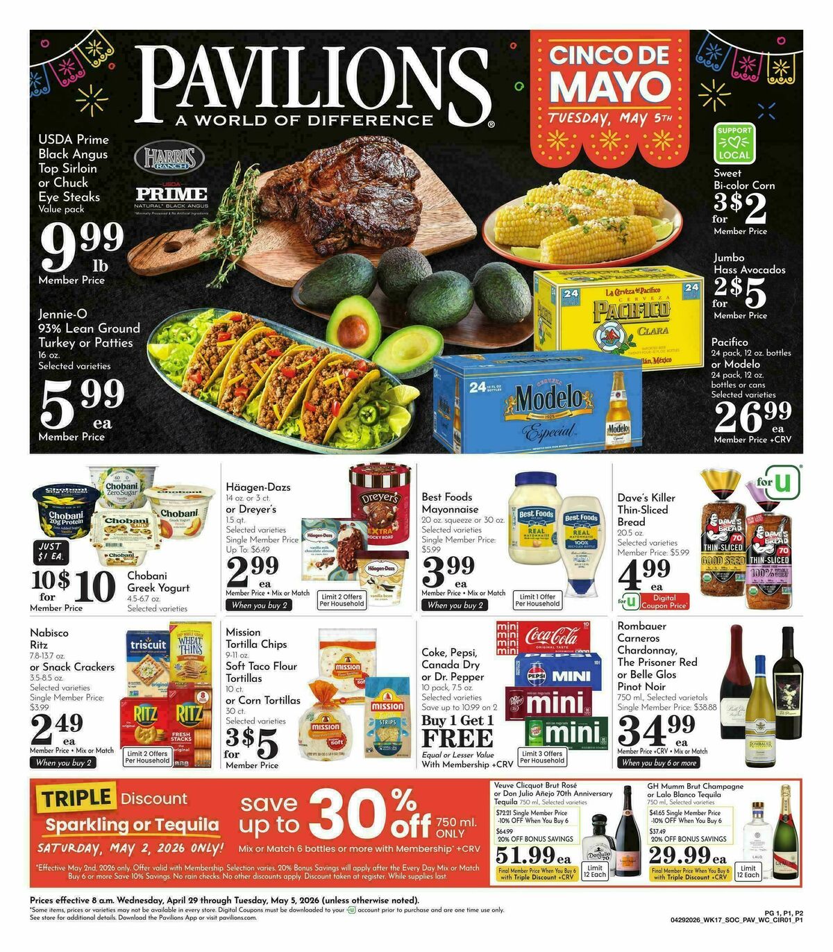 Pavilions Weekly Ad from April 29