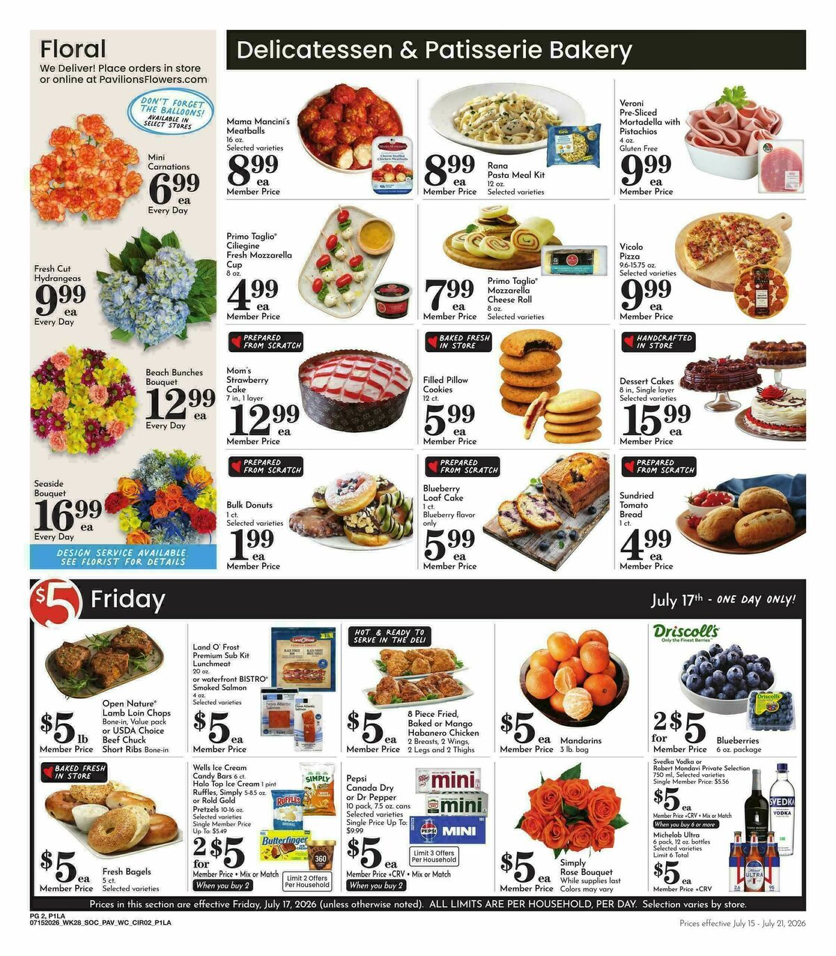 Pavilions Weekly Ad from July 15