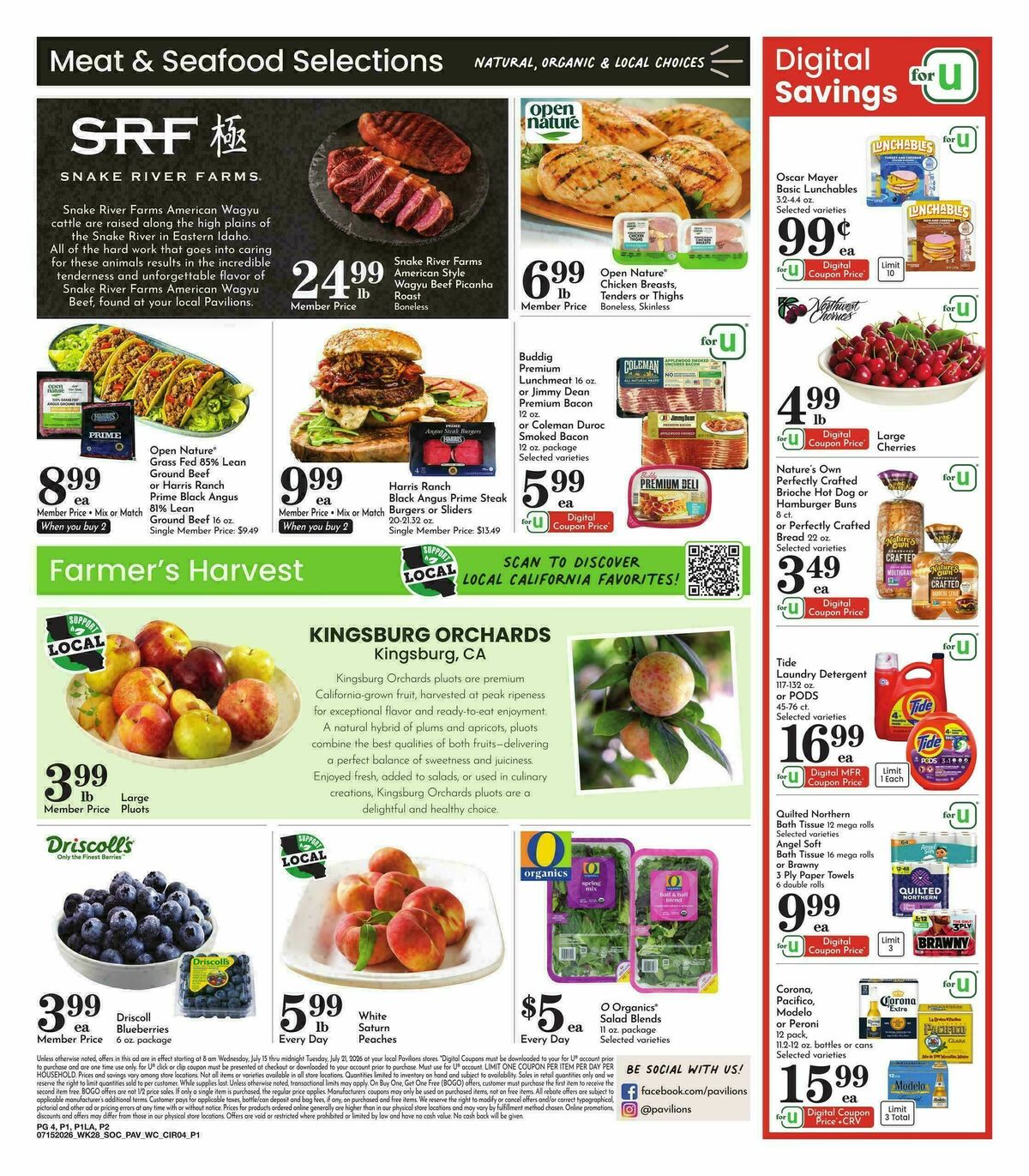 Pavilions Weekly Ad from July 15