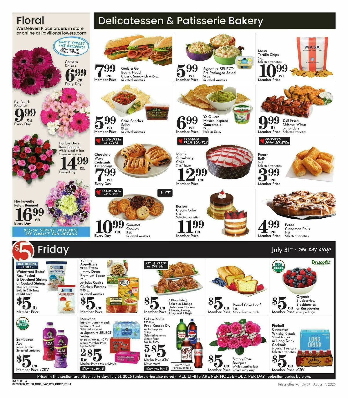 Pavilions Weekly Ad from July 29