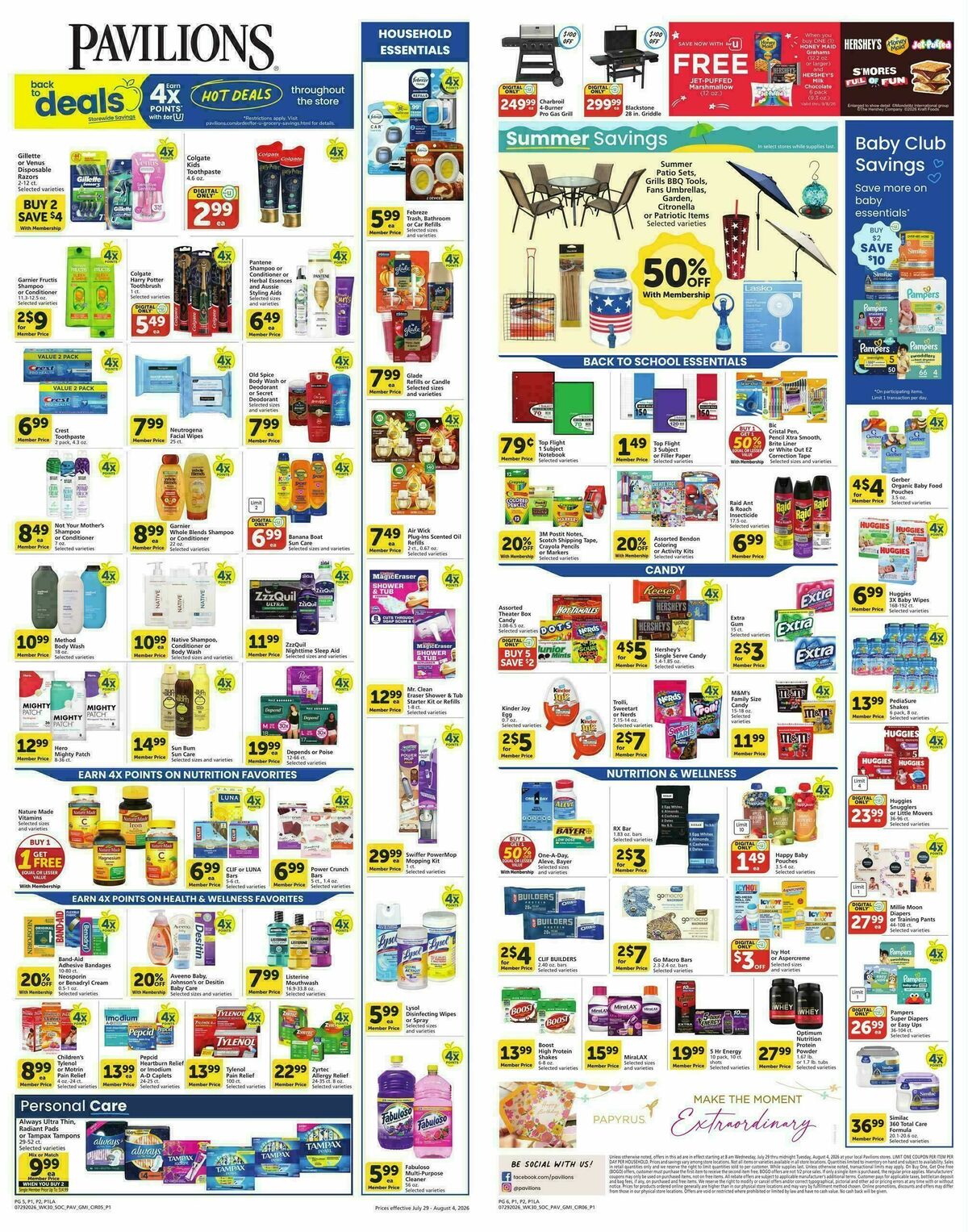 Pavilions Weekly Ad from July 29
