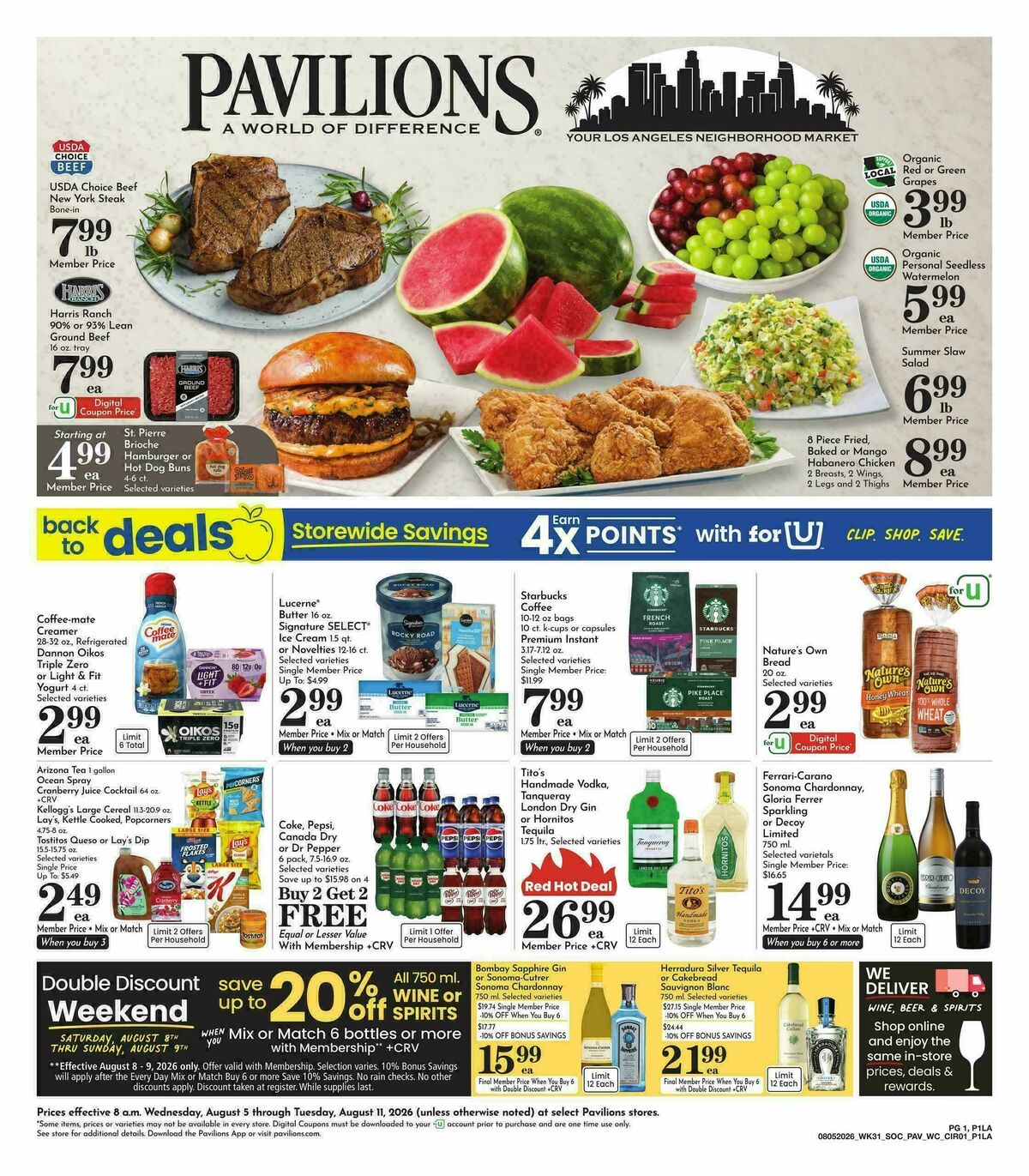 Pavilions Weekly Ad from August 5