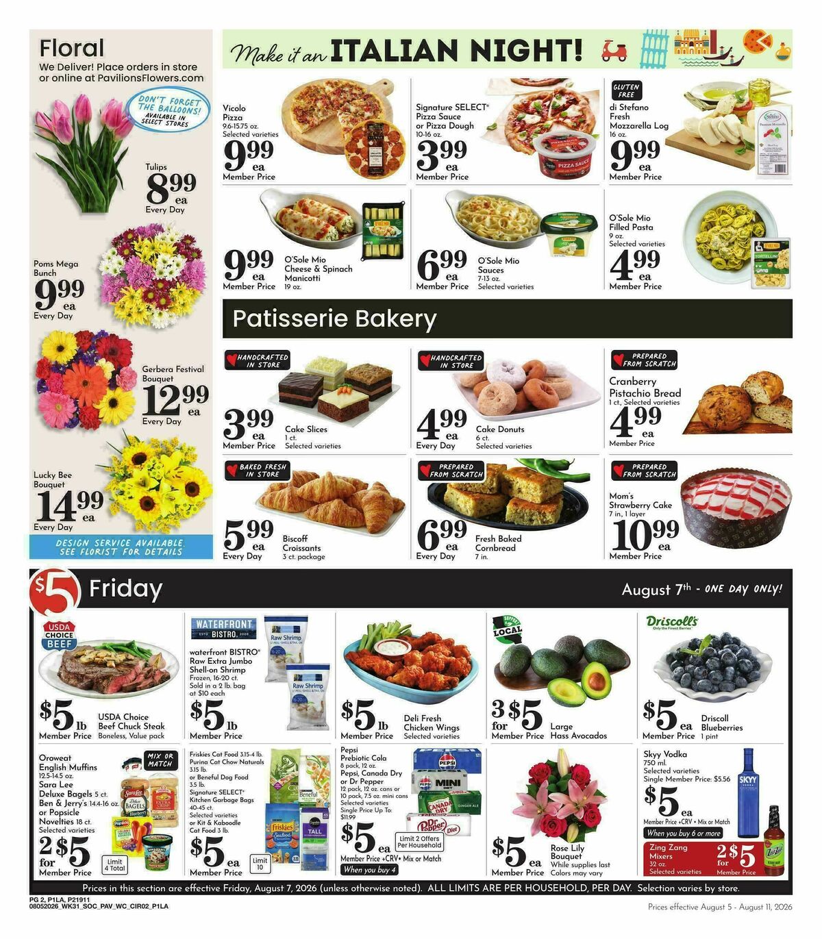 Pavilions Weekly Ad from August 5