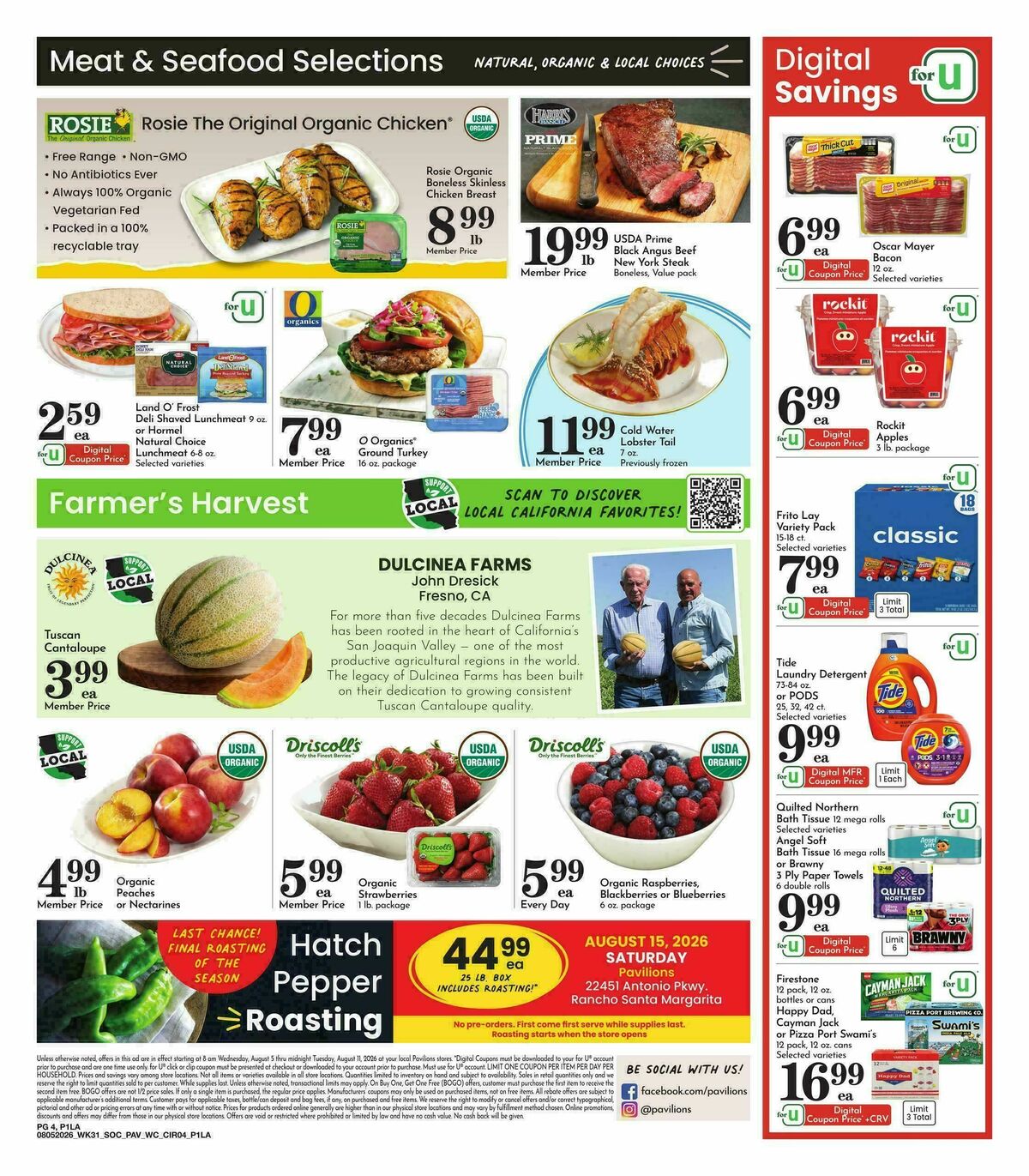 Pavilions Weekly Ad from August 5