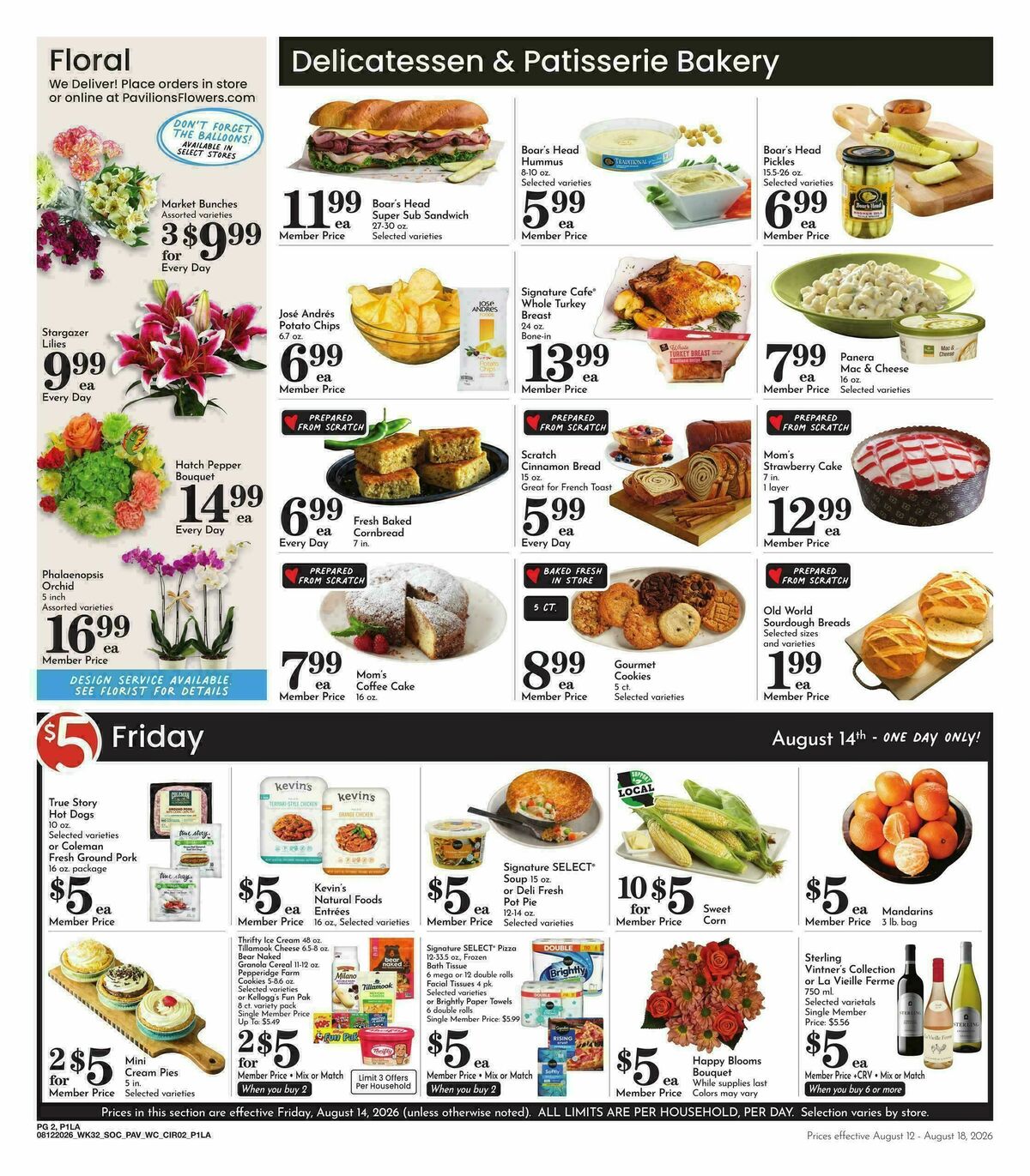 Pavilions Weekly Ad from August 12
