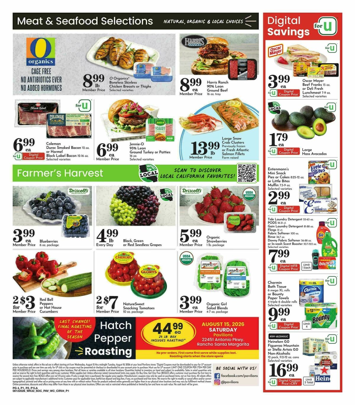 Pavilions Weekly Ad from August 12