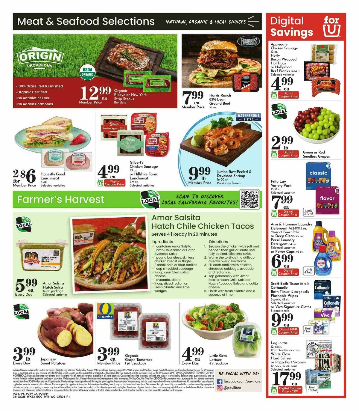Pavilions Weekly Ad from August 19